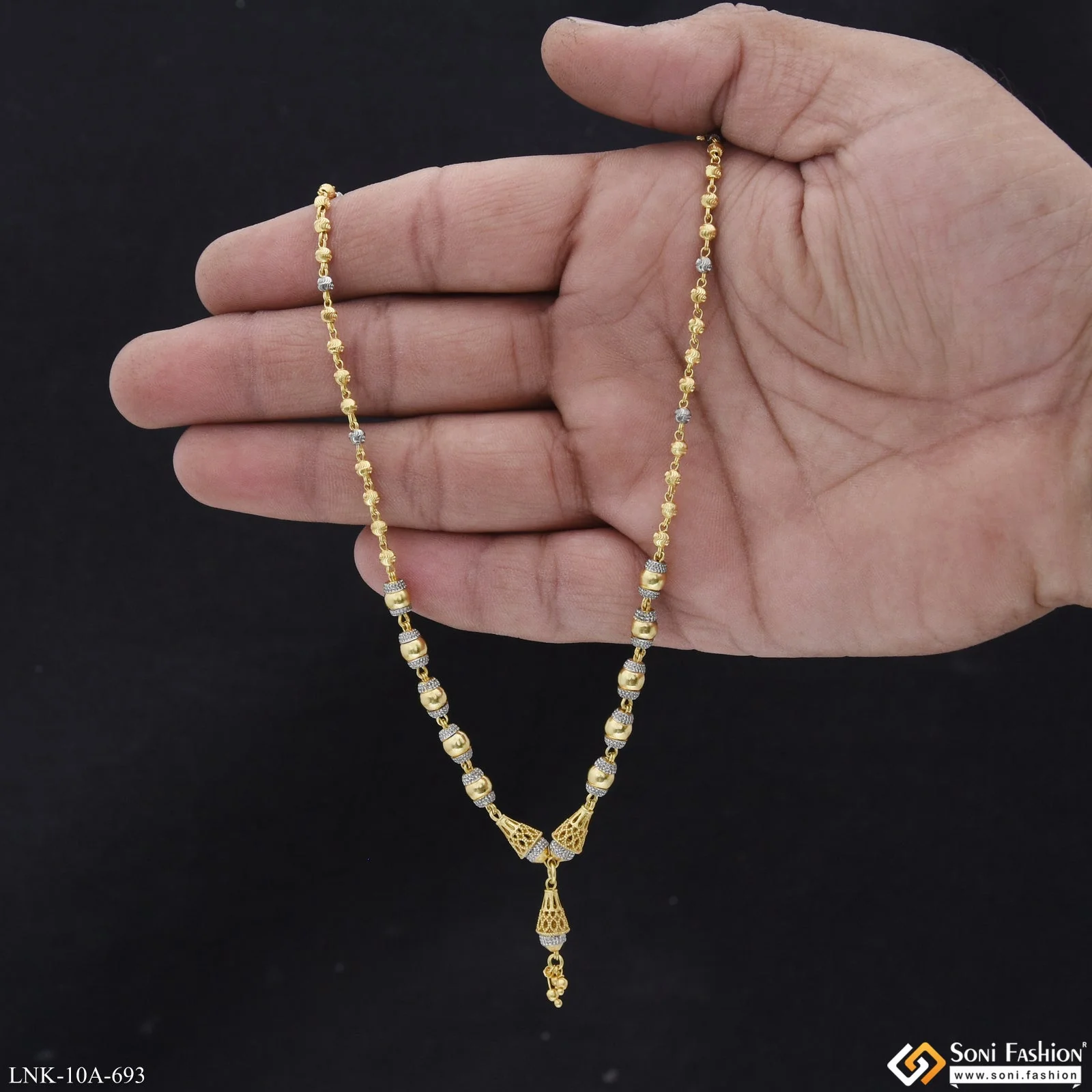 Chic Design Gold Plated Necklace for Ladies - Style A693 - Image 2