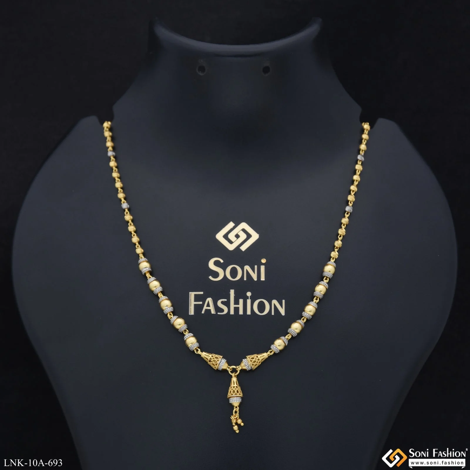 Chic Design Gold Plated Necklace for Ladies - Style A693 - Image 3