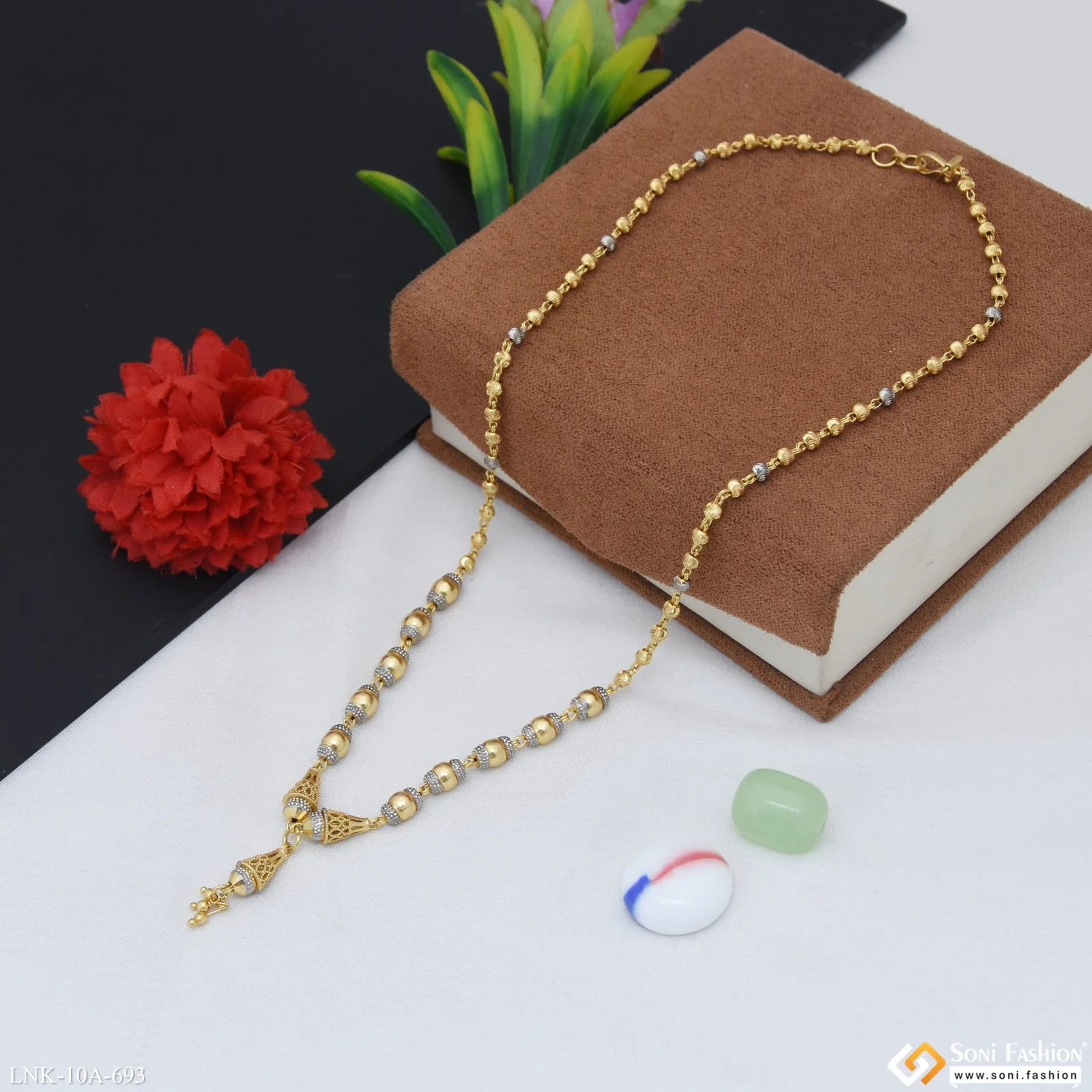 Chic Design Gold Plated Necklace for Ladies - Style A693 - Image 5