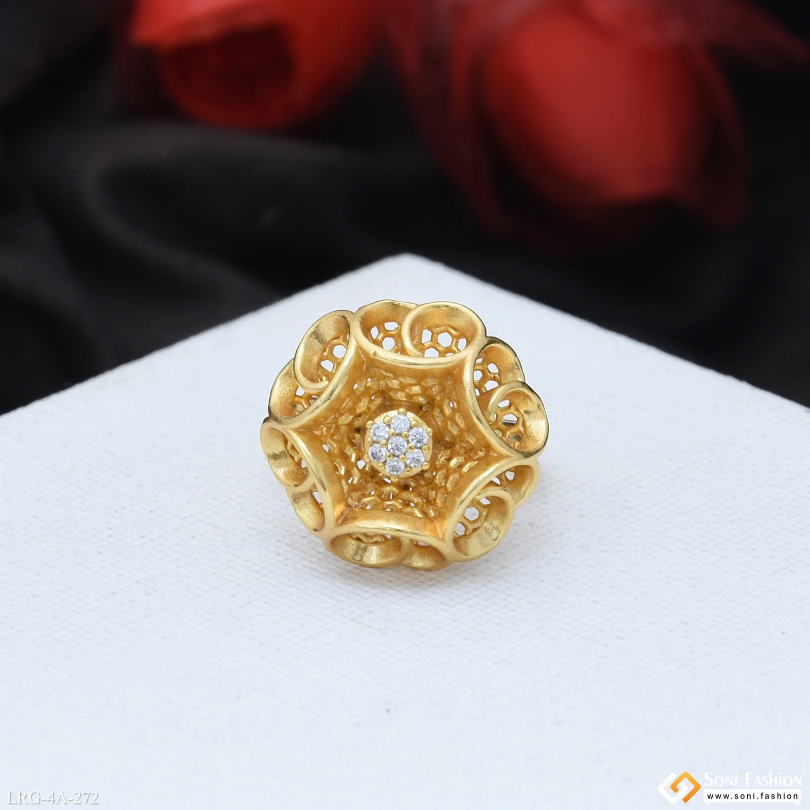 Chic Design Gold Plated Ring for Ladies - Style A272 - Image 4