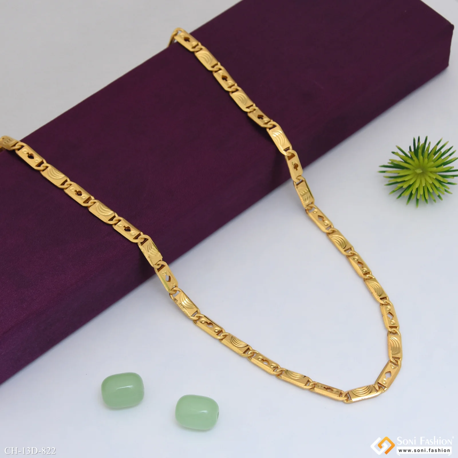 Chic Design Superior Quality Gold Plated Chain for Men - Style D822 - Image 6