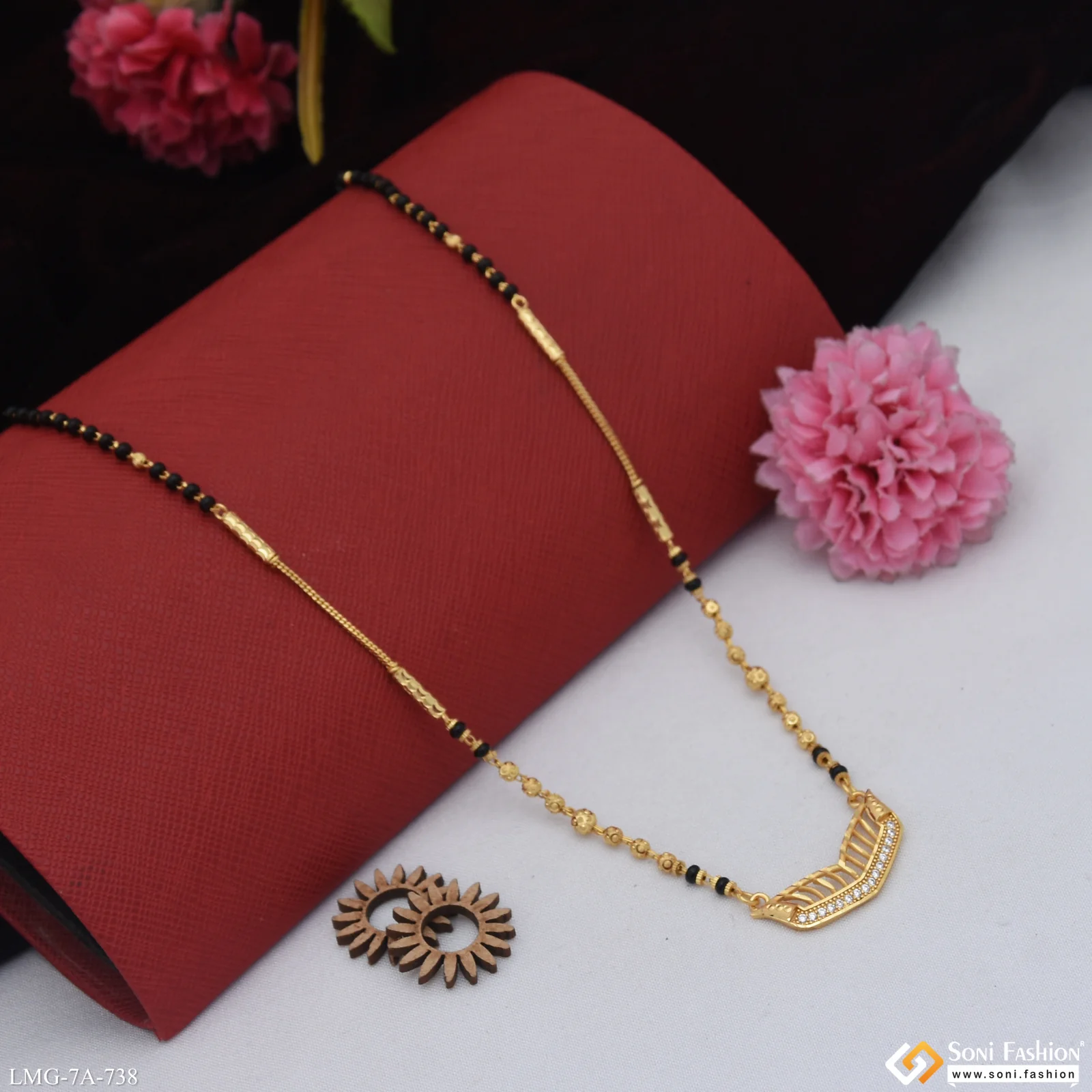 Classic Design Gold Plated Mangalsutra for Women - Style A738 - Image 4