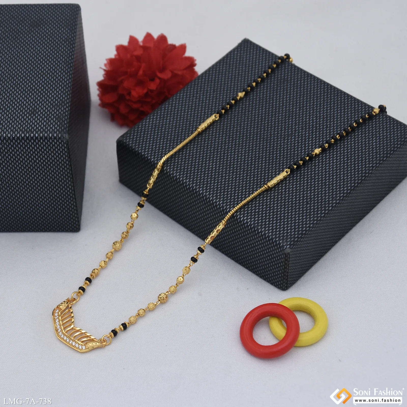 Classic Design Gold Plated Mangalsutra for Women - Style A738 - Image 5