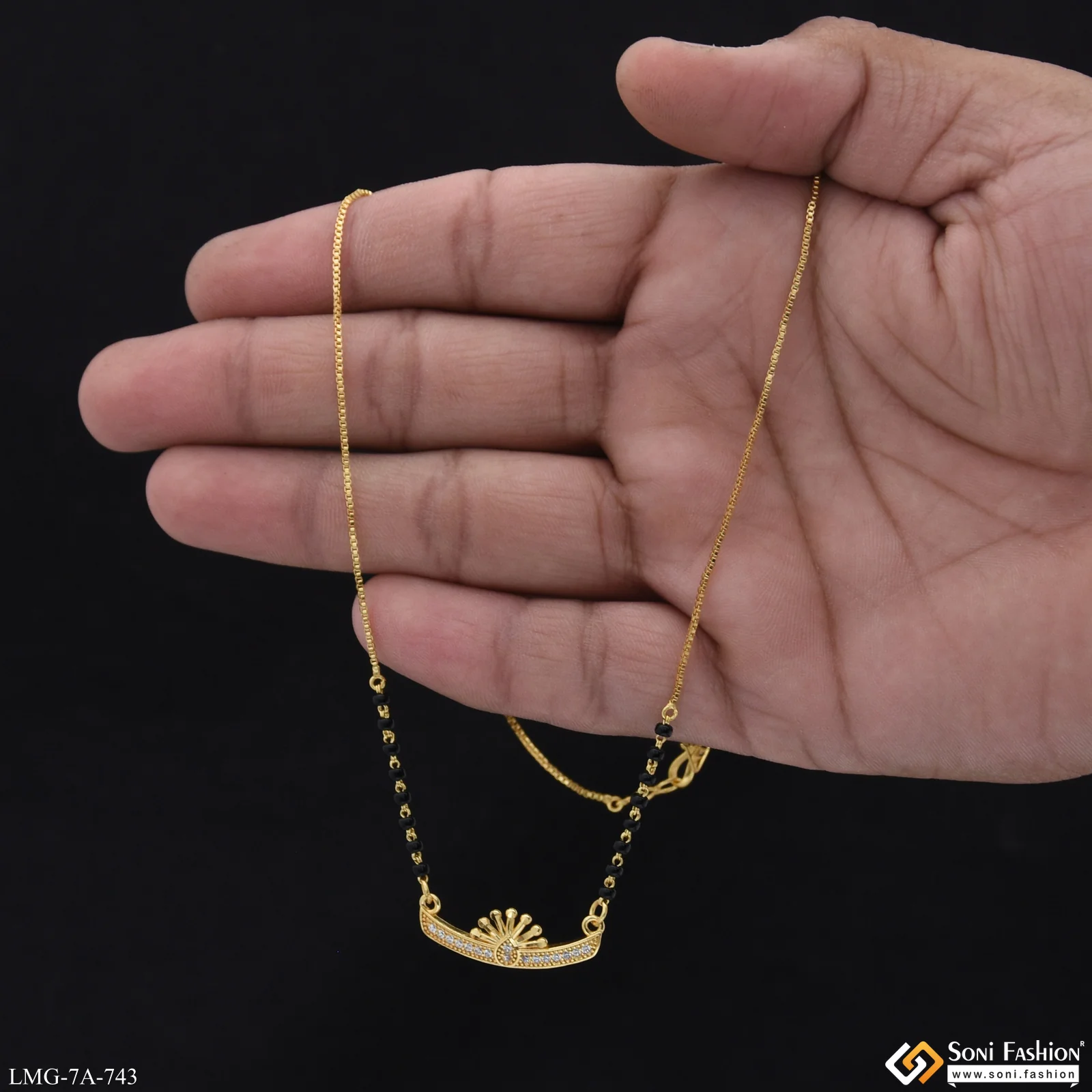 Classic Design Gold Plated Mangalsutra for Women - Style A743 - Image 3