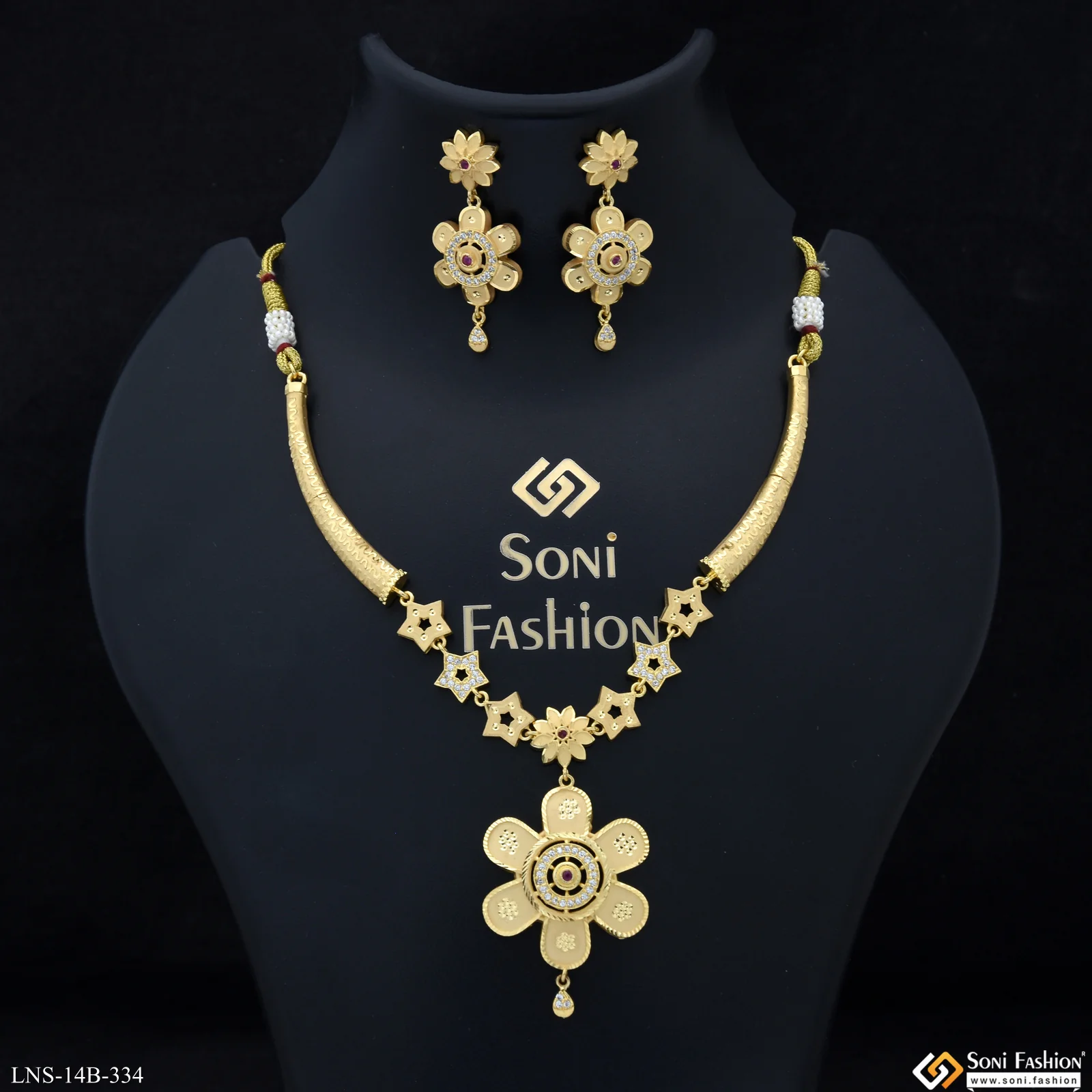 Classic Design Gold Plated Necklace Set for Women - Style B334