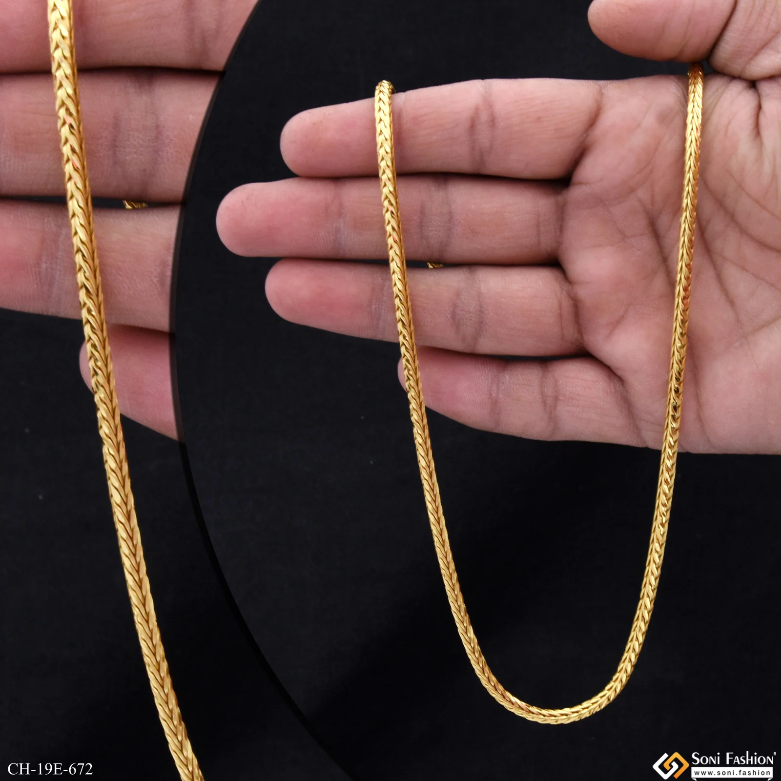 Classic Design Superior Quality Gold Plated for Men - Style E672 - Image 2