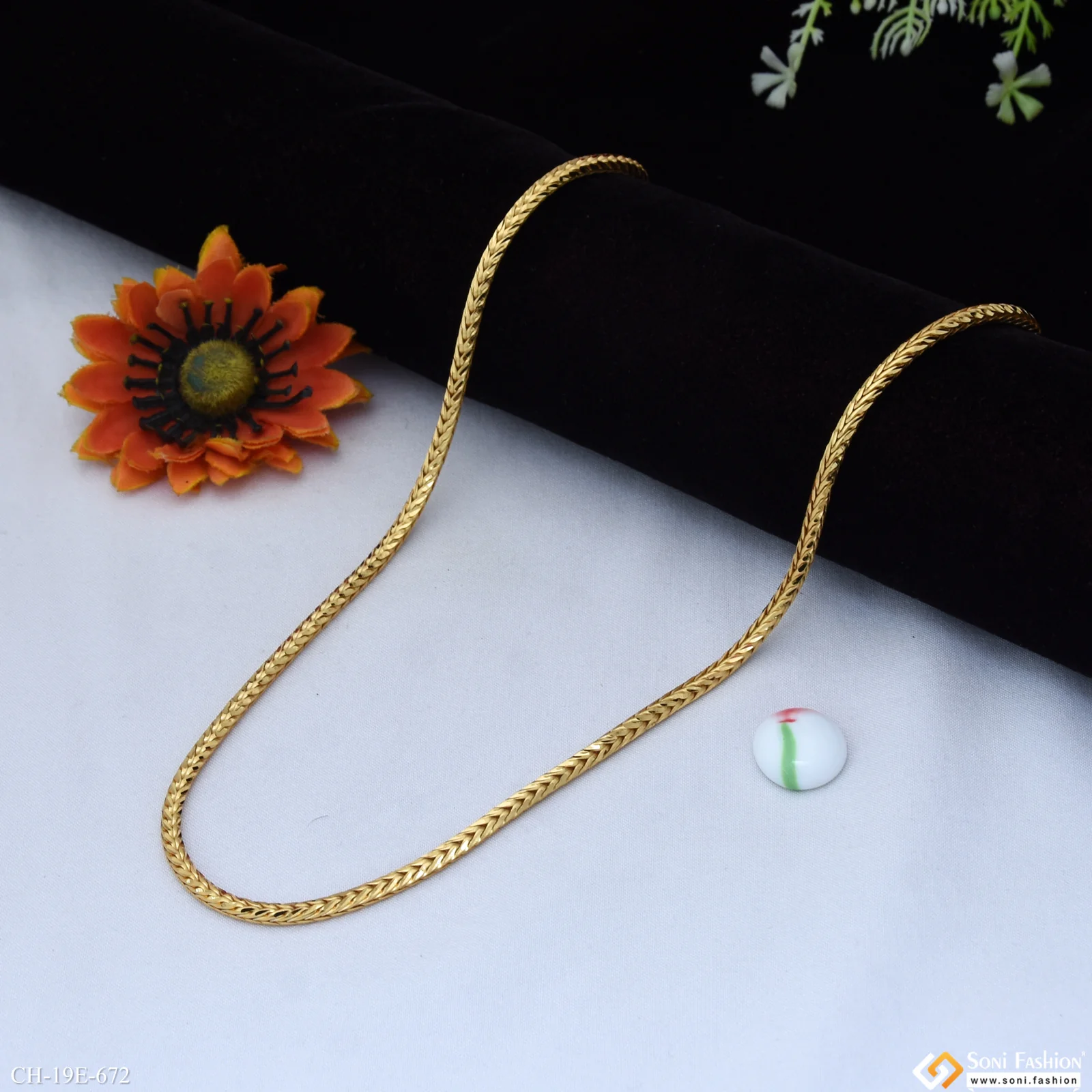 Classic Design Superior Quality Gold Plated for Men - Style E672 - Image 3