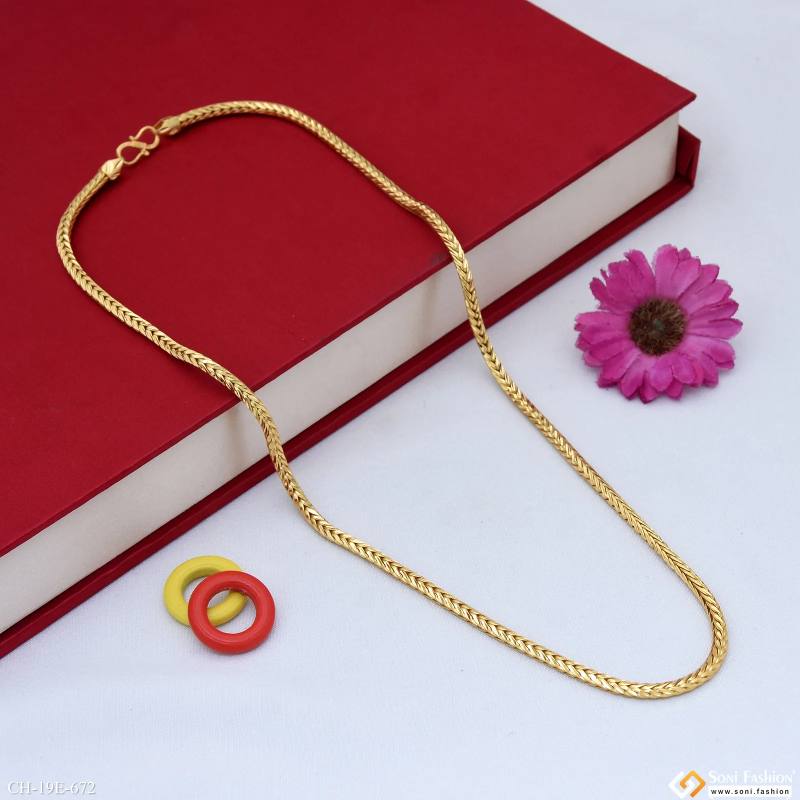 Classic Design Superior Quality Gold Plated for Men - Style E672 - Image 4