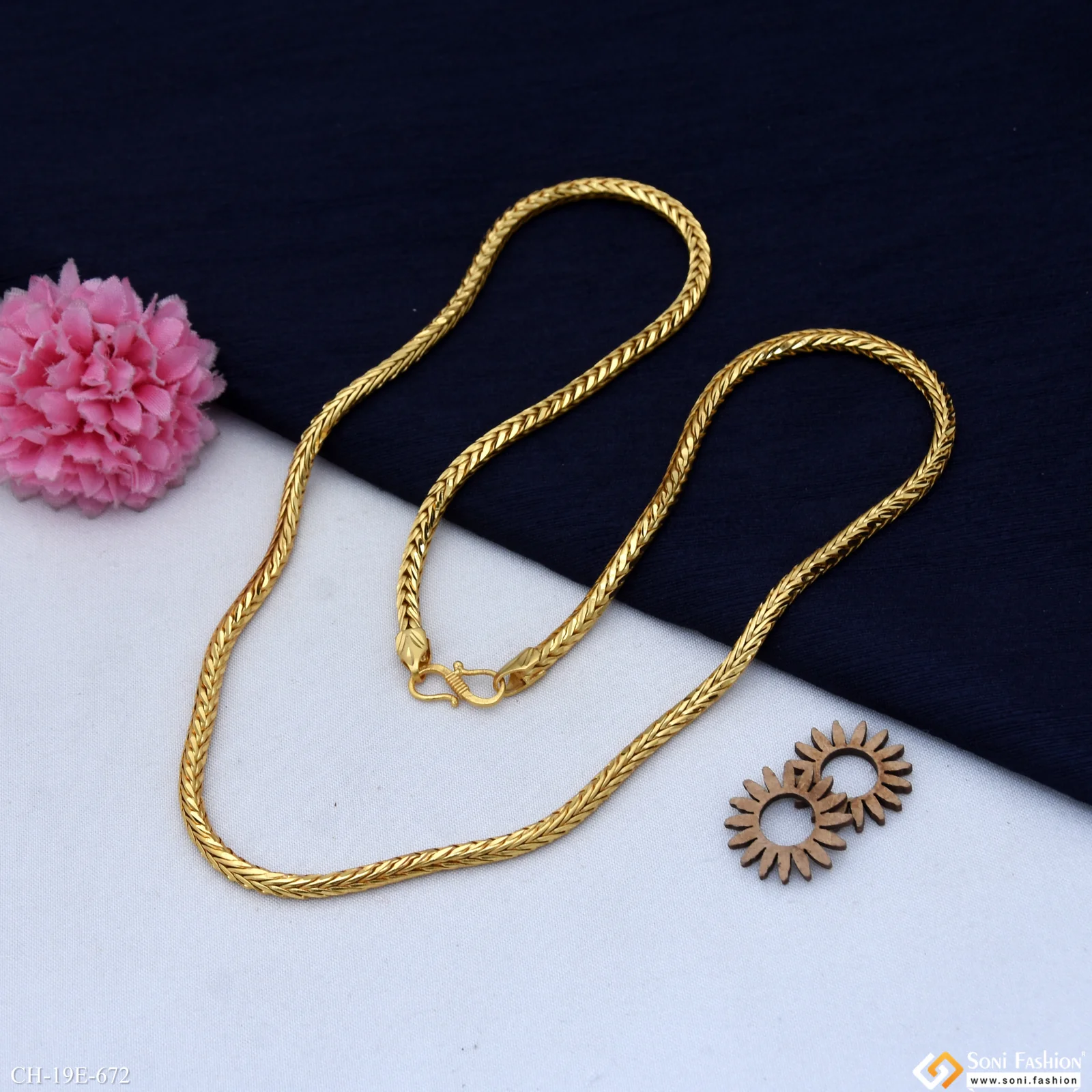Classic Design Superior Quality Gold Plated for Men - Style E672 - Image 5
