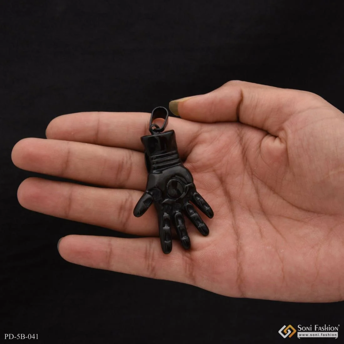Clwas Of Hand Fancy Design High-Quality Black Color Pendant for Men - Style B041 - Image 3