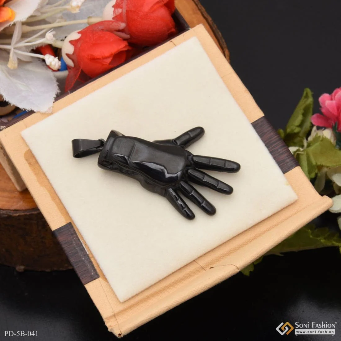 Clwas Of Hand Fancy Design High-Quality Black Color Pendant for Men - Style B041 - Image 6