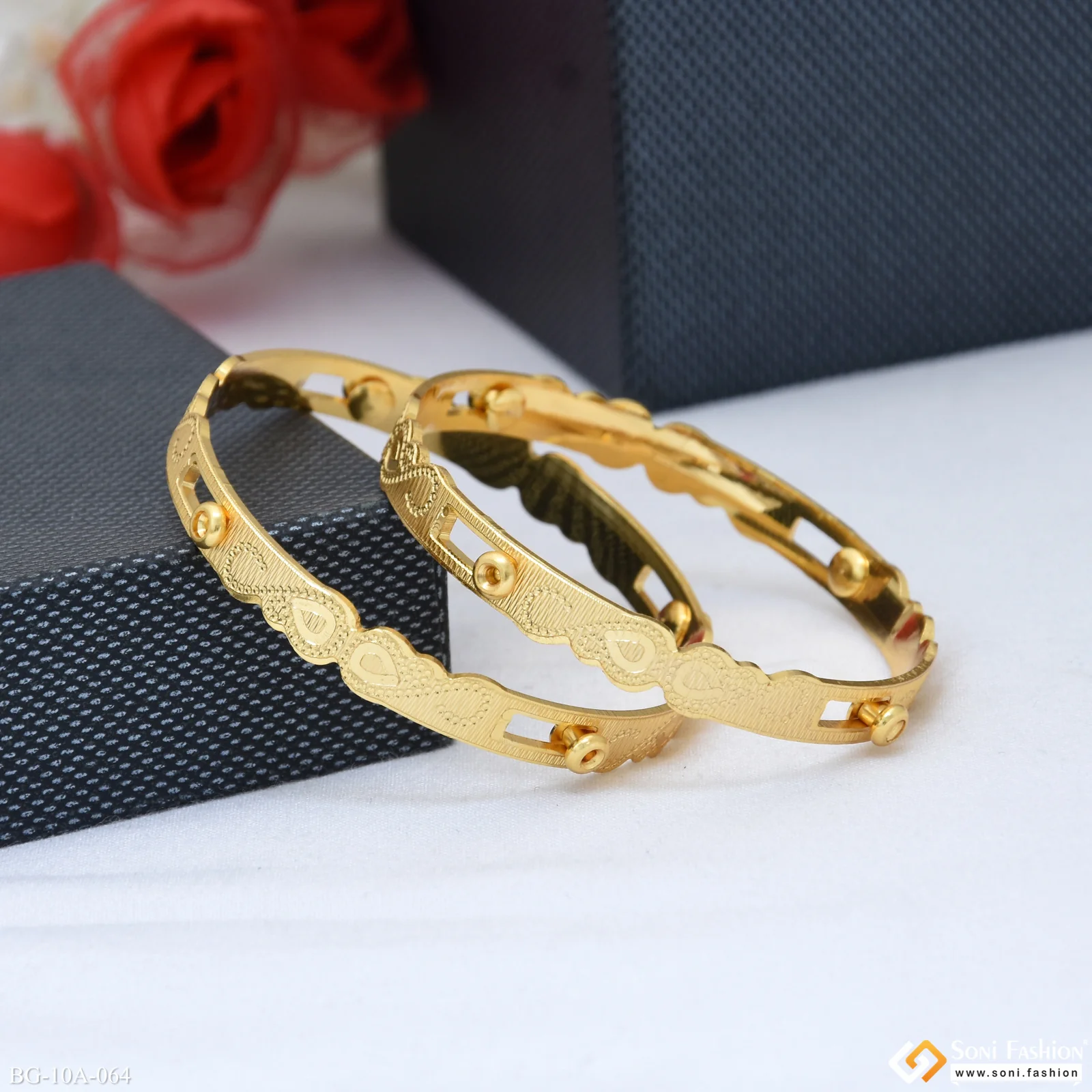 Cool Design Gold Plated Bangles for Women - Style A064 - Image 3