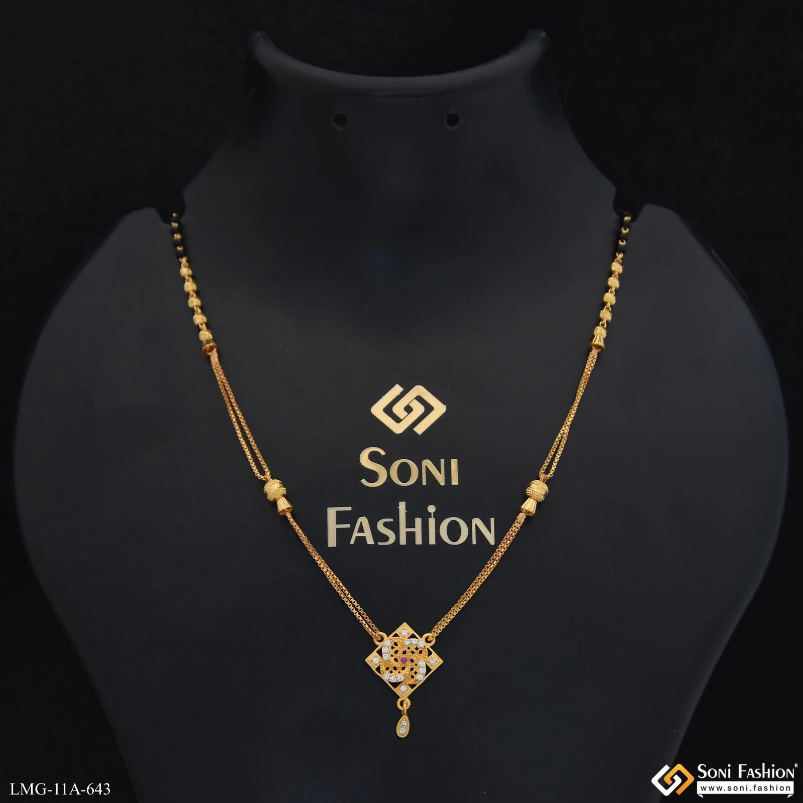 Cool Design Gold Plated Mangalsutra for Women - Style A643
