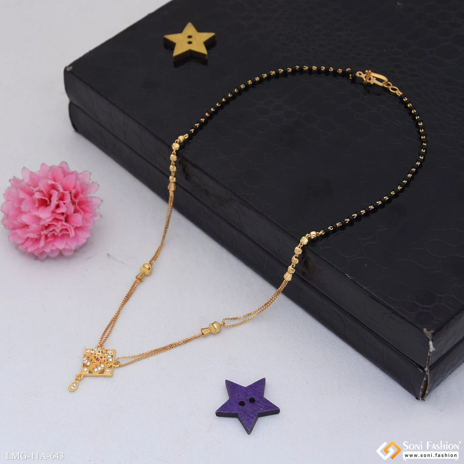 Cool Design Gold Plated Mangalsutra for Women - Style A643 - Image 4