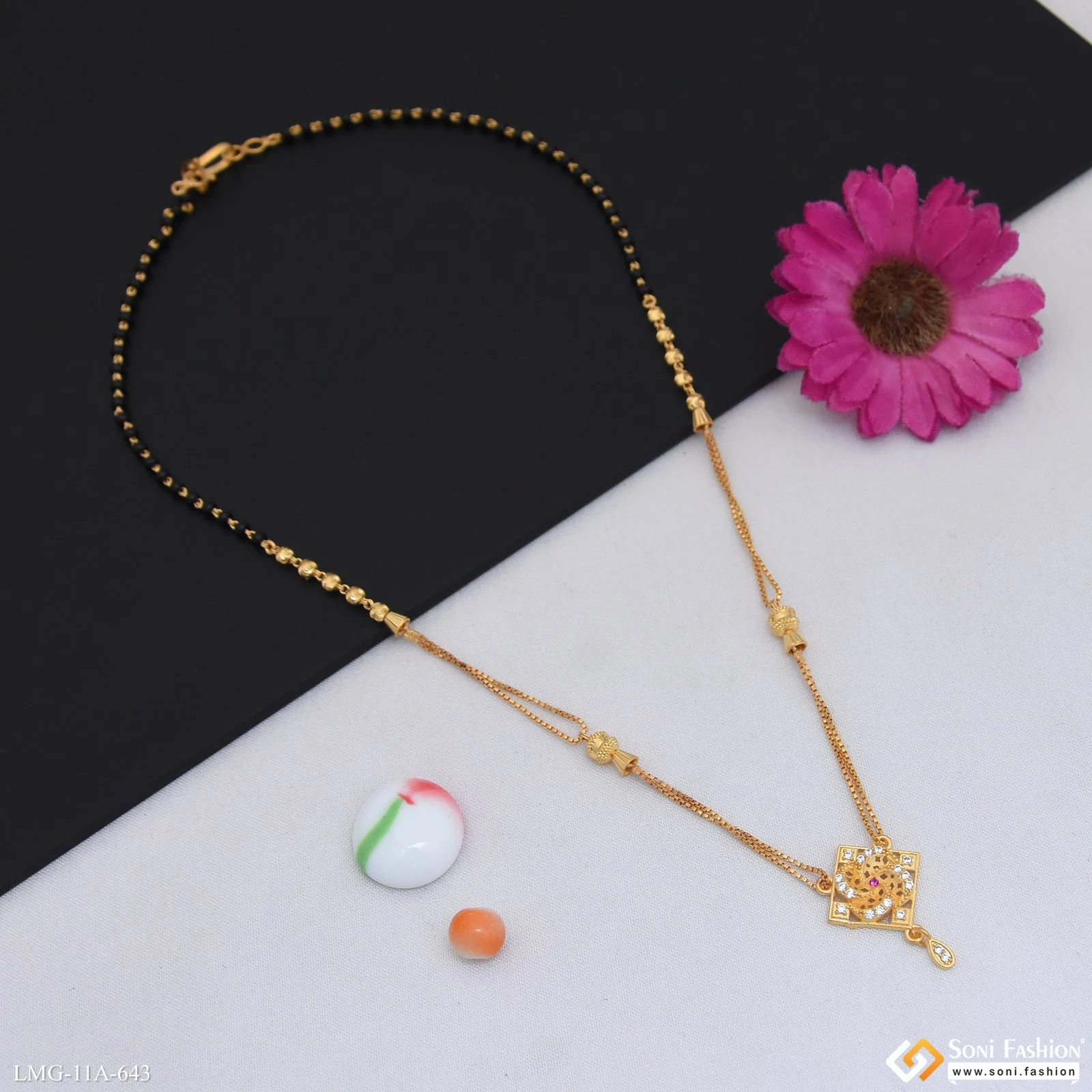 Cool Design Gold Plated Mangalsutra for Women - Style A643 - Image 5