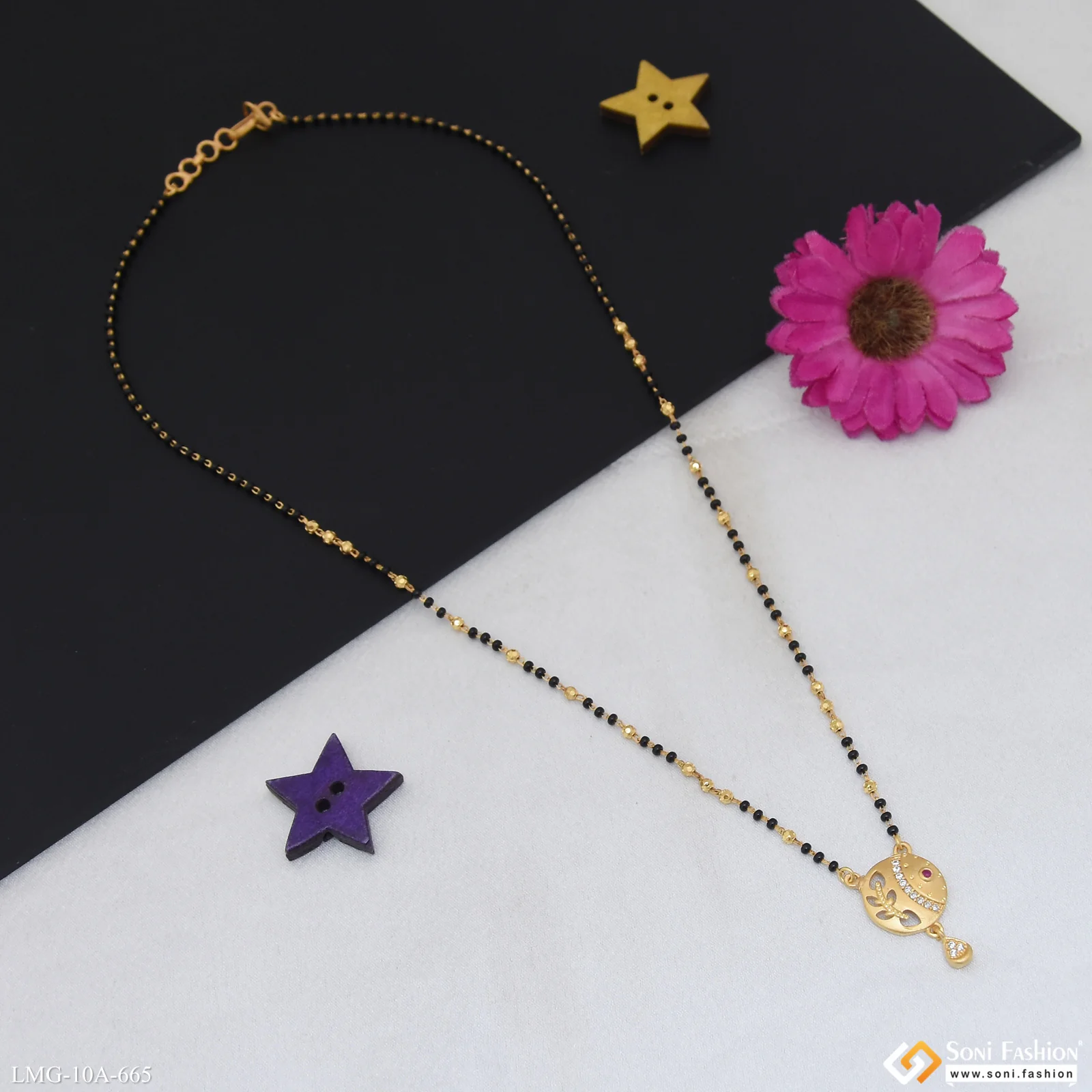 Cool Design Gold Plated Mangalsutra for Women - Style A665 - Image 4