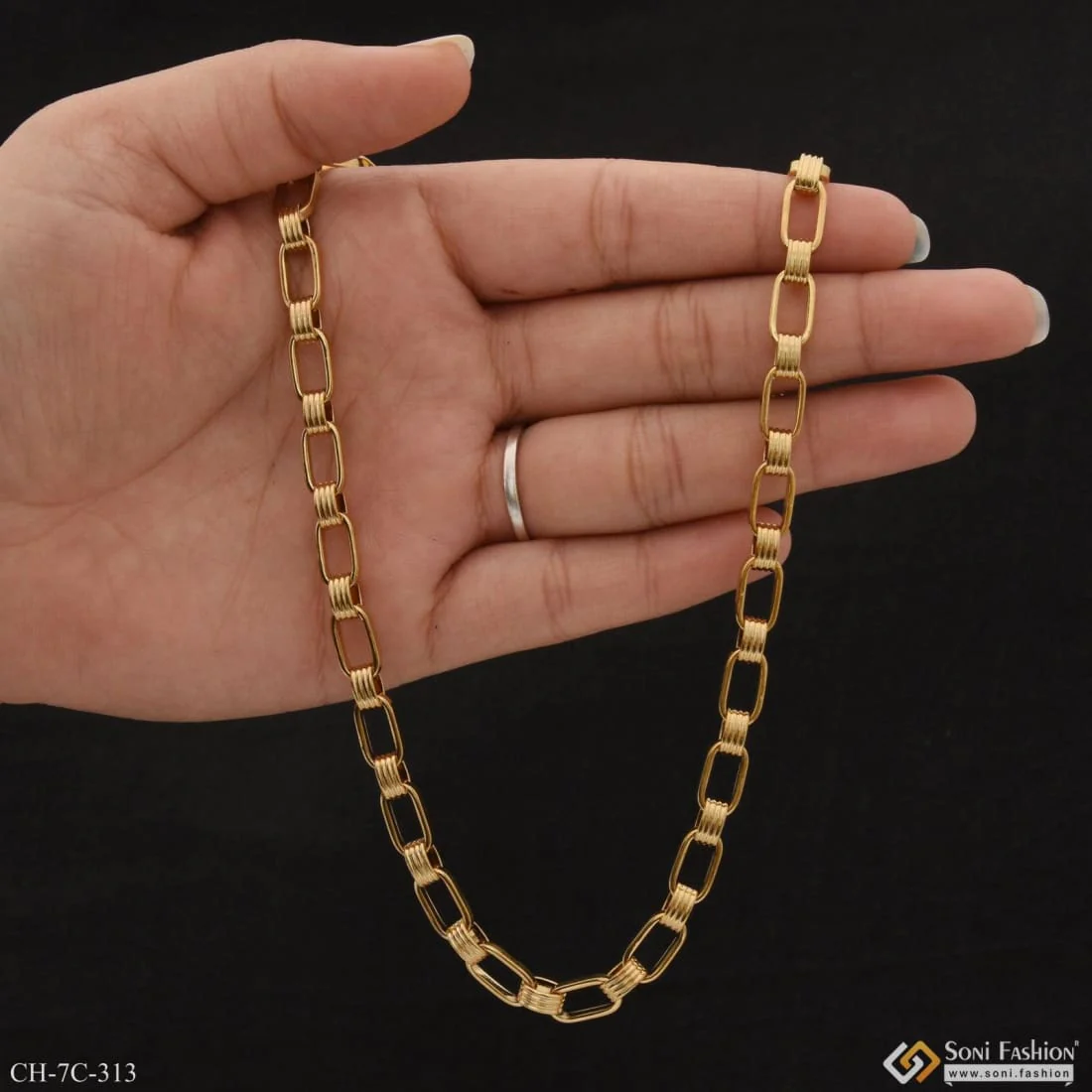 Cool Design Superior Quality Dainty Design Best Quality Chain for Men - Style C313 - Image 3