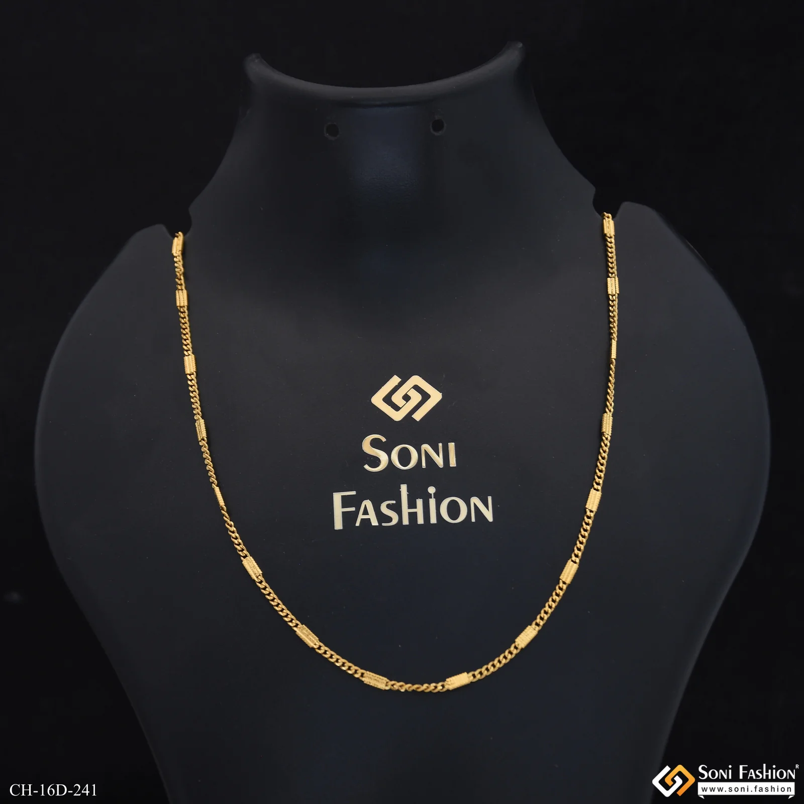Dainty Design 18k Gold Plated Link Chain for Men - Style D241 - Image 2