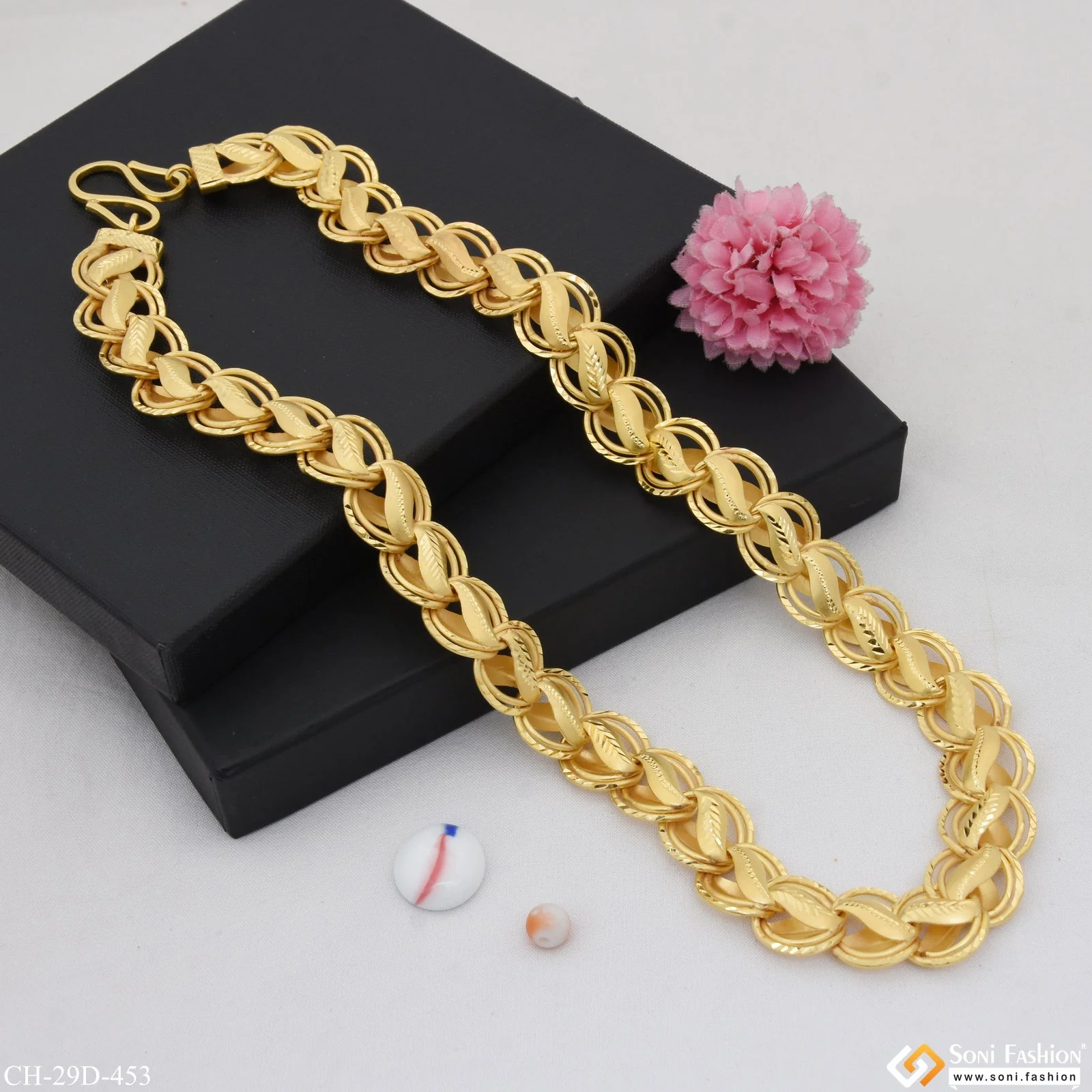Dainty Design Best Quality Gold Plated Kohli Chain for Men - Style D453 - Image 3