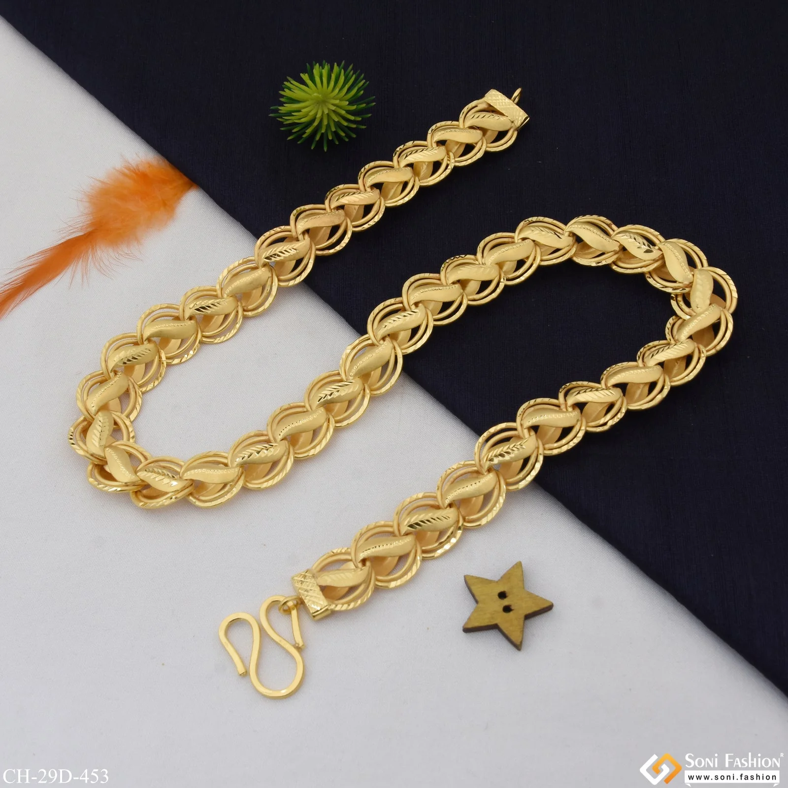 Dainty Design Best Quality Gold Plated Kohli Chain for Men - Style D453 - Image 5