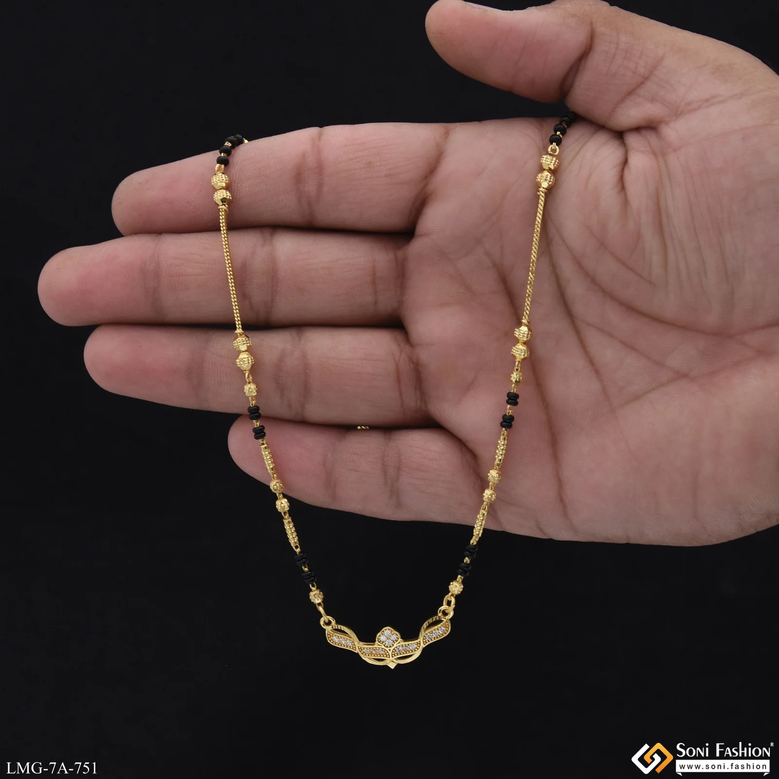Dazzling Design Gold Plated Mangalsutra for Women - Style A751 - Image 2
