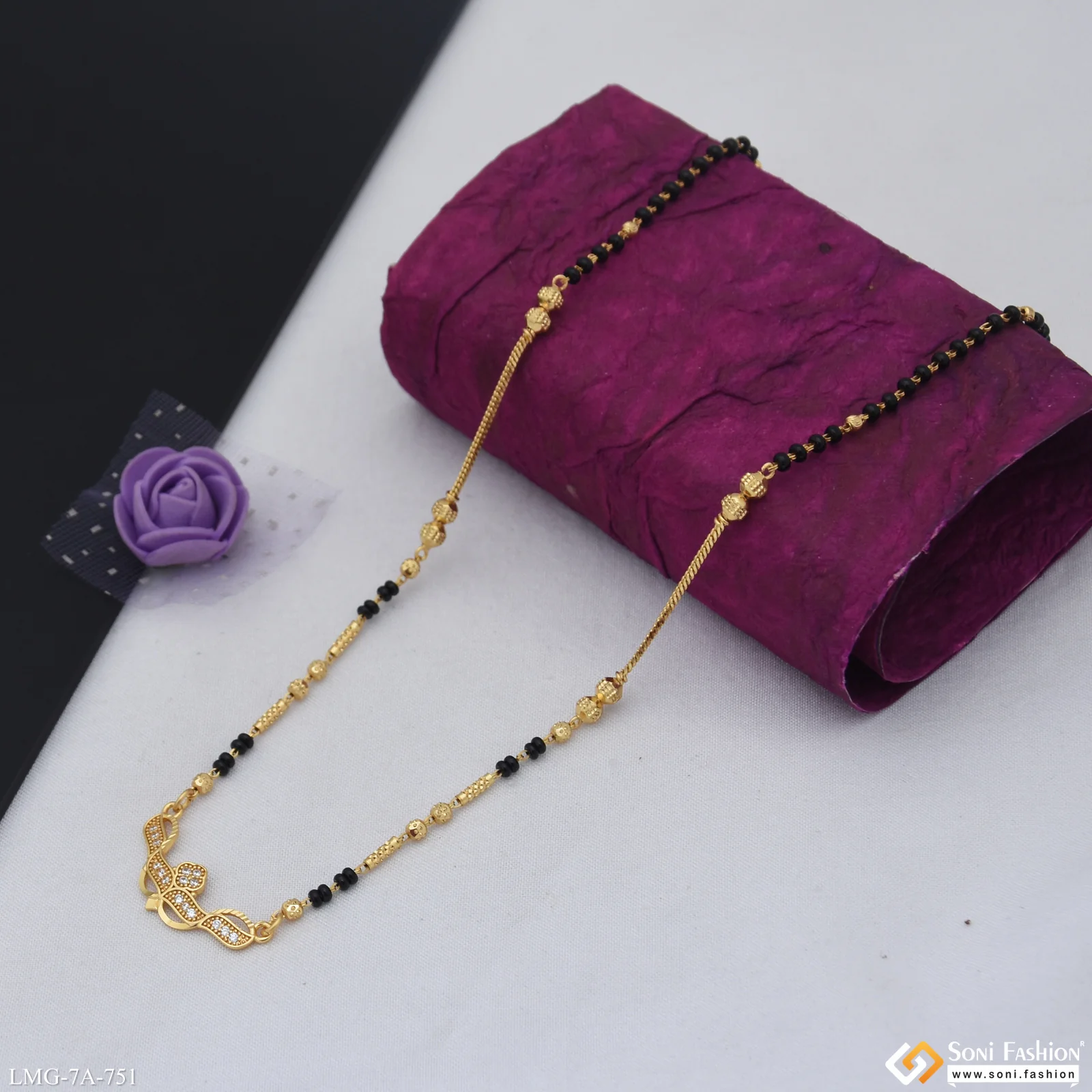 Dazzling Design Gold Plated Mangalsutra for Women - Style A751 - Image 5