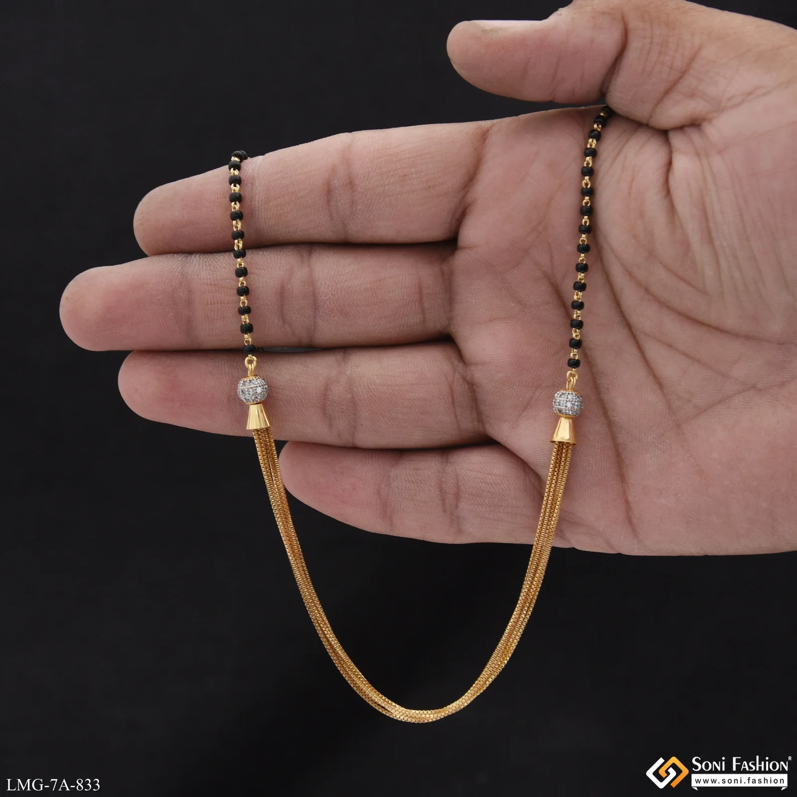 Dazzling Design Gold Plated Mangalsutra for Women - Style A833 - Image 3