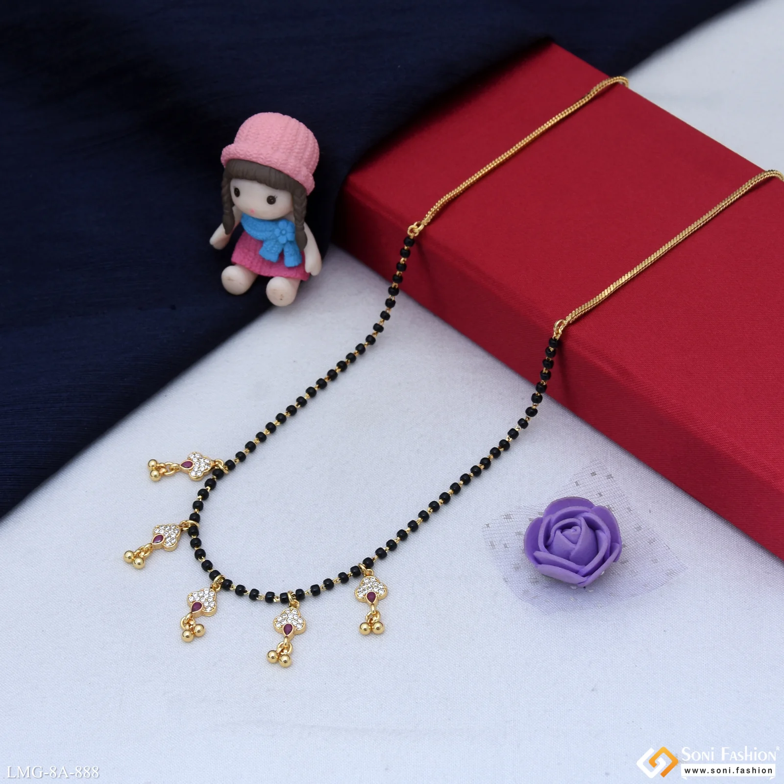 Dazzling Design Gold Plated Mangalsutra for Women - Style A888 - Image 5