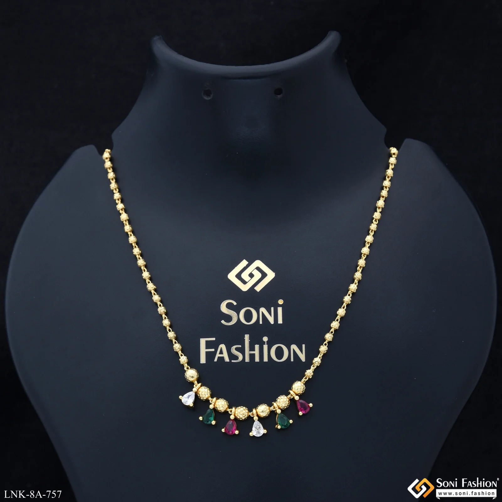 Dazzling Design Gold Plated Necklace for Ladies - Style A757
