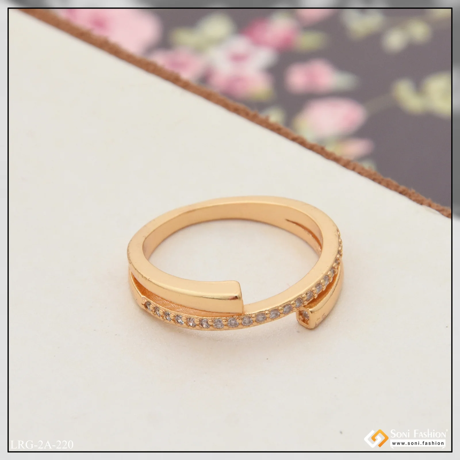 Dazzling Design Lovely Design Rose Gold Color Ring for Ladies - Style A220 - Image 3