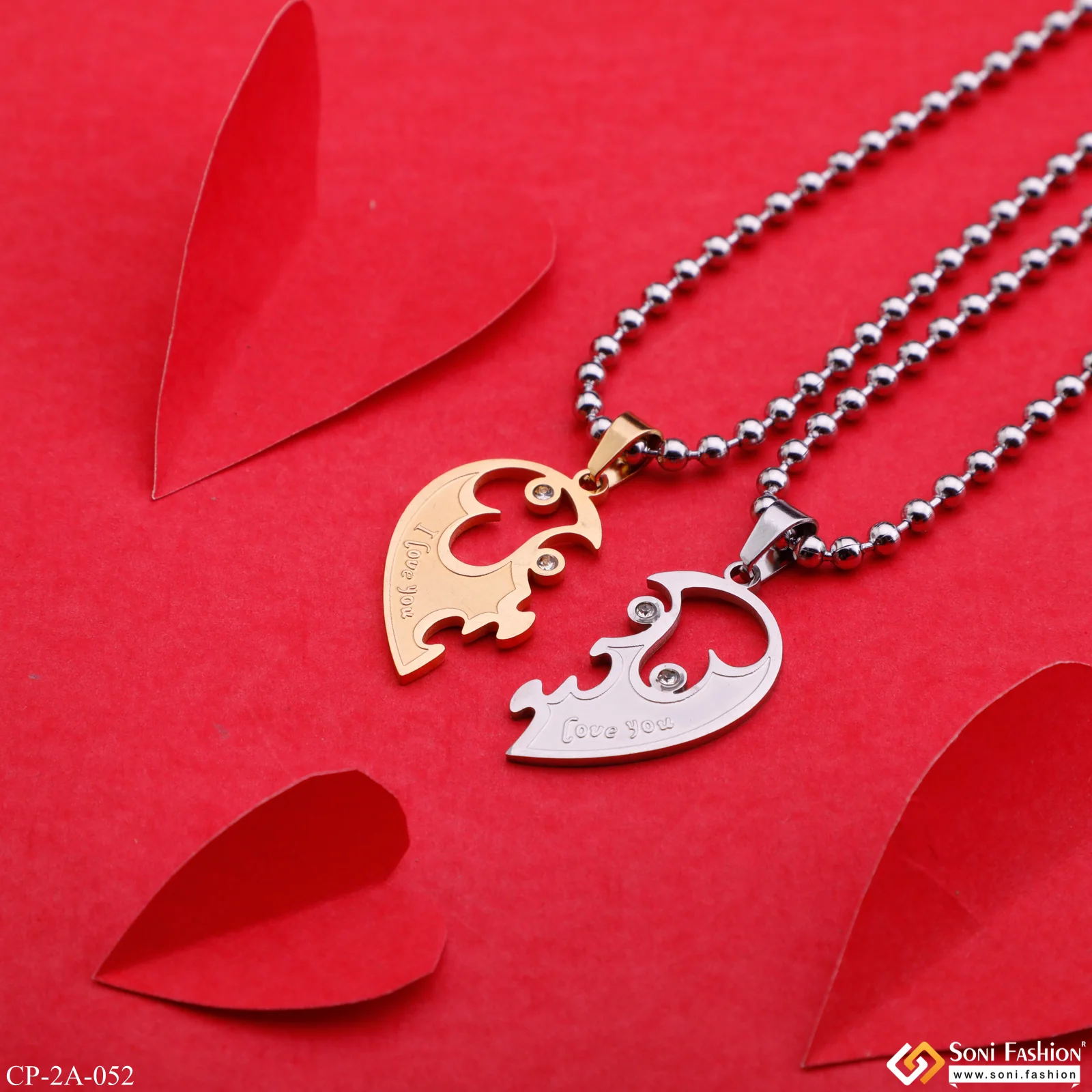 Decent Heart with Diamond - Best Love Couple Friendship/Valentine's Day Gift - Style A052 - Image 3