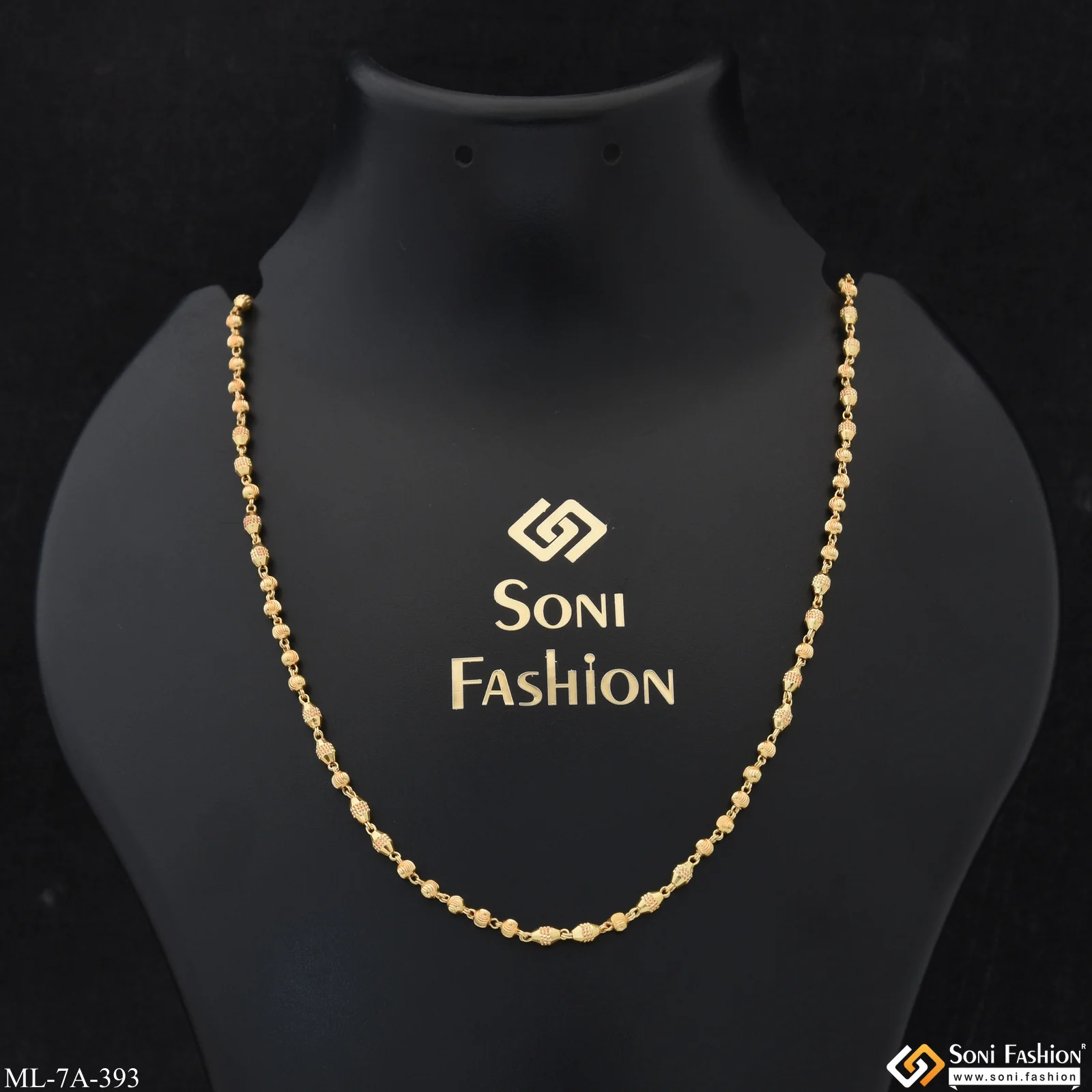 Decorative Design Best Quality Gold Plated Mala for Men - Style A393 - Image 4