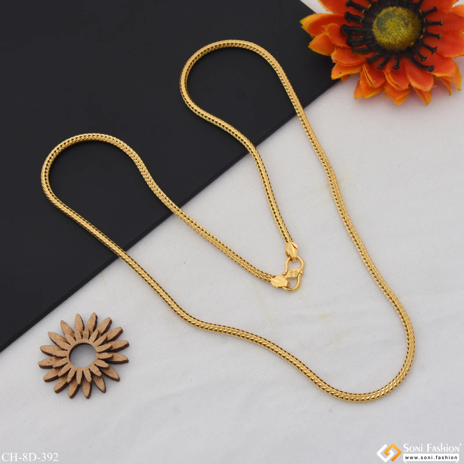 Decorative Design Best Quality Gold Plated Snake Chain for Men - Style D392 - Image 5