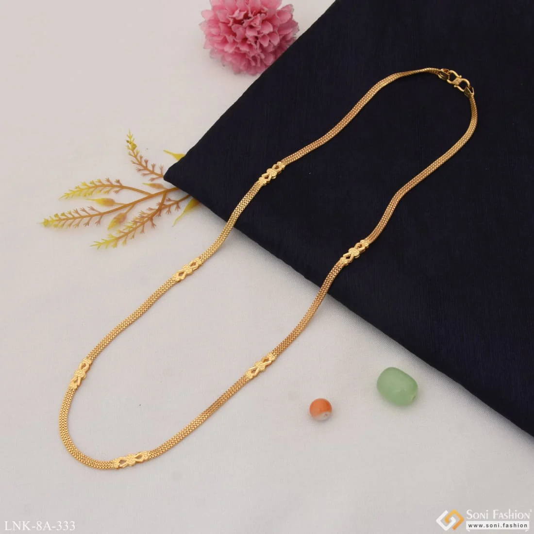 Decorative Design Chain Unique Design Gold Plated Necklace for Women - Style A333 - Image 5