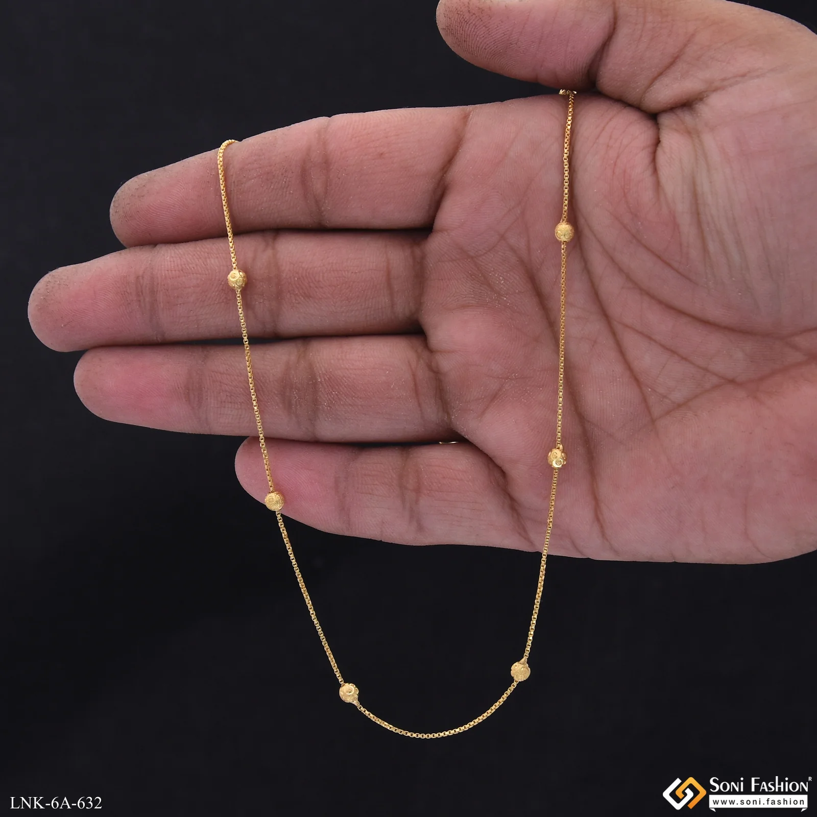 Decorative Design Gold Plated Ball Chain for Ladies - Style A632 - Image 6