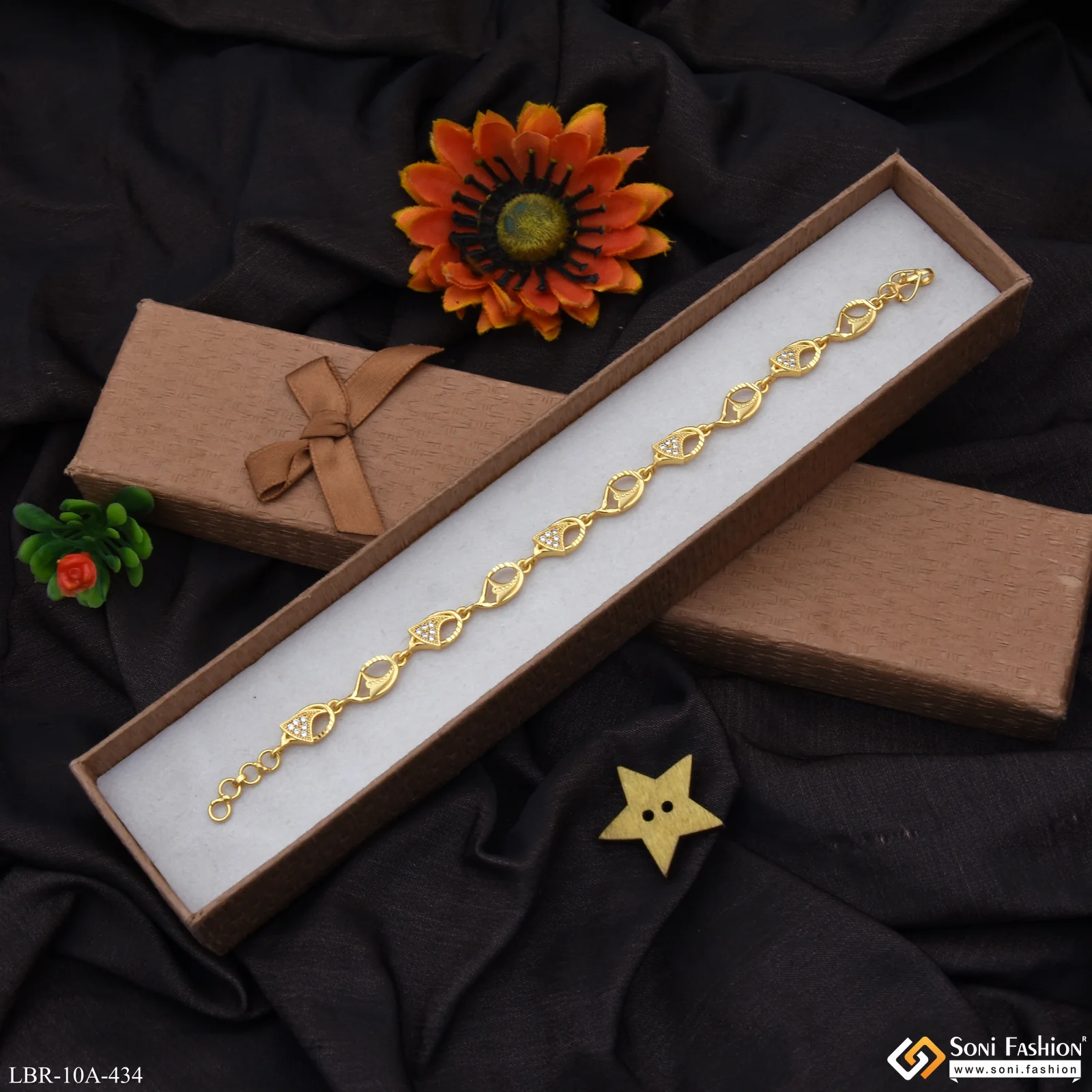 Decorative Design Gold Plated Bracelet for Ladies - Style A434 - Image 2