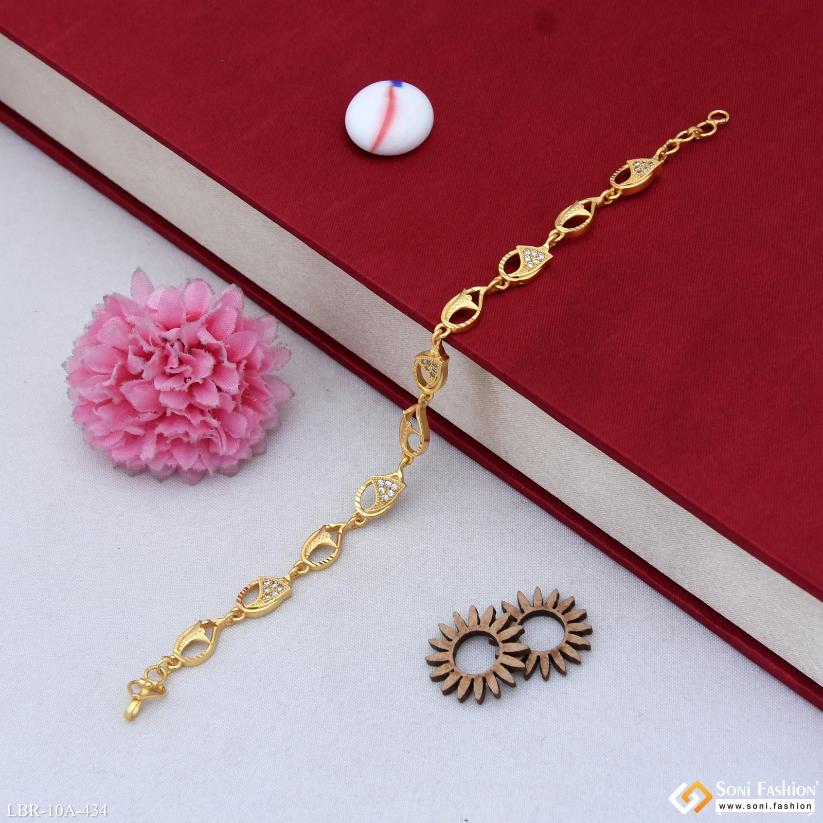 Decorative Design Gold Plated Bracelet for Ladies - Style A434 - Image 5