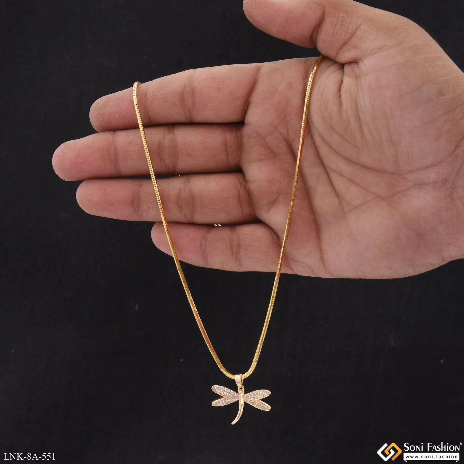 Decorative Design Gold Plated Chain Pendant for Ladies - Style A551 - Image 2