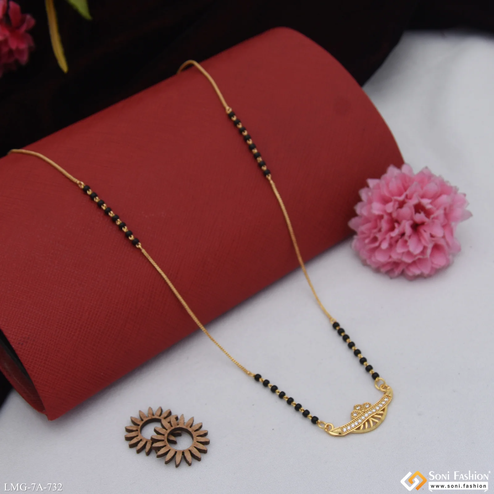 Decorative Design Gold Plated Mangalsutra for Women - Style A732 - Image 3