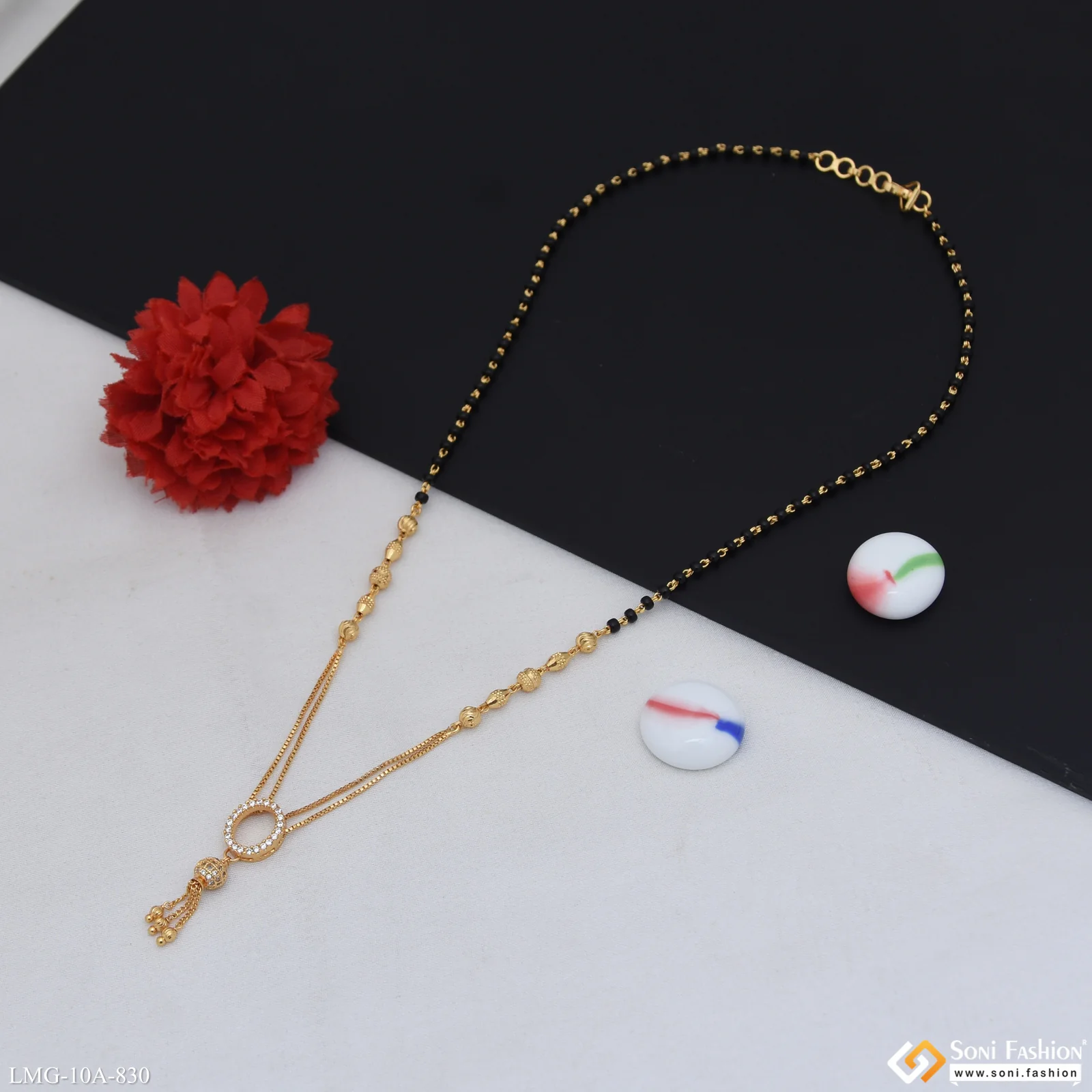 Decorative Design Gold Plated Mangalsutra for Women - Style A830 - Image 5