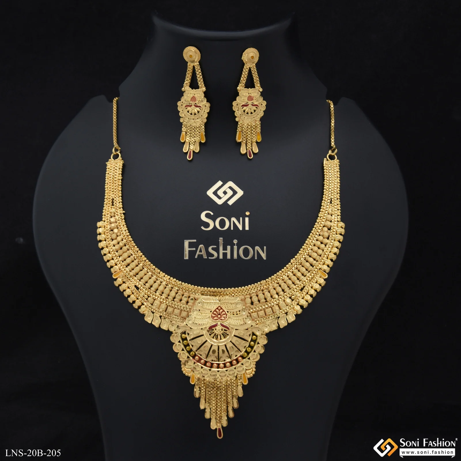 Decorative Design Gold Plated Necklace Set for Women - Style B205