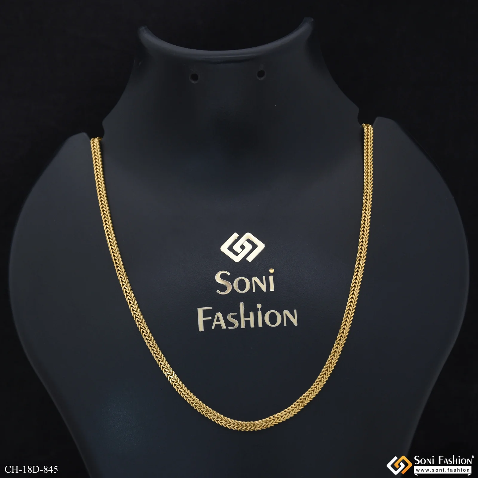 Delicate Design 18k Gold Plated Chain for Men - Style D845 - Image 2