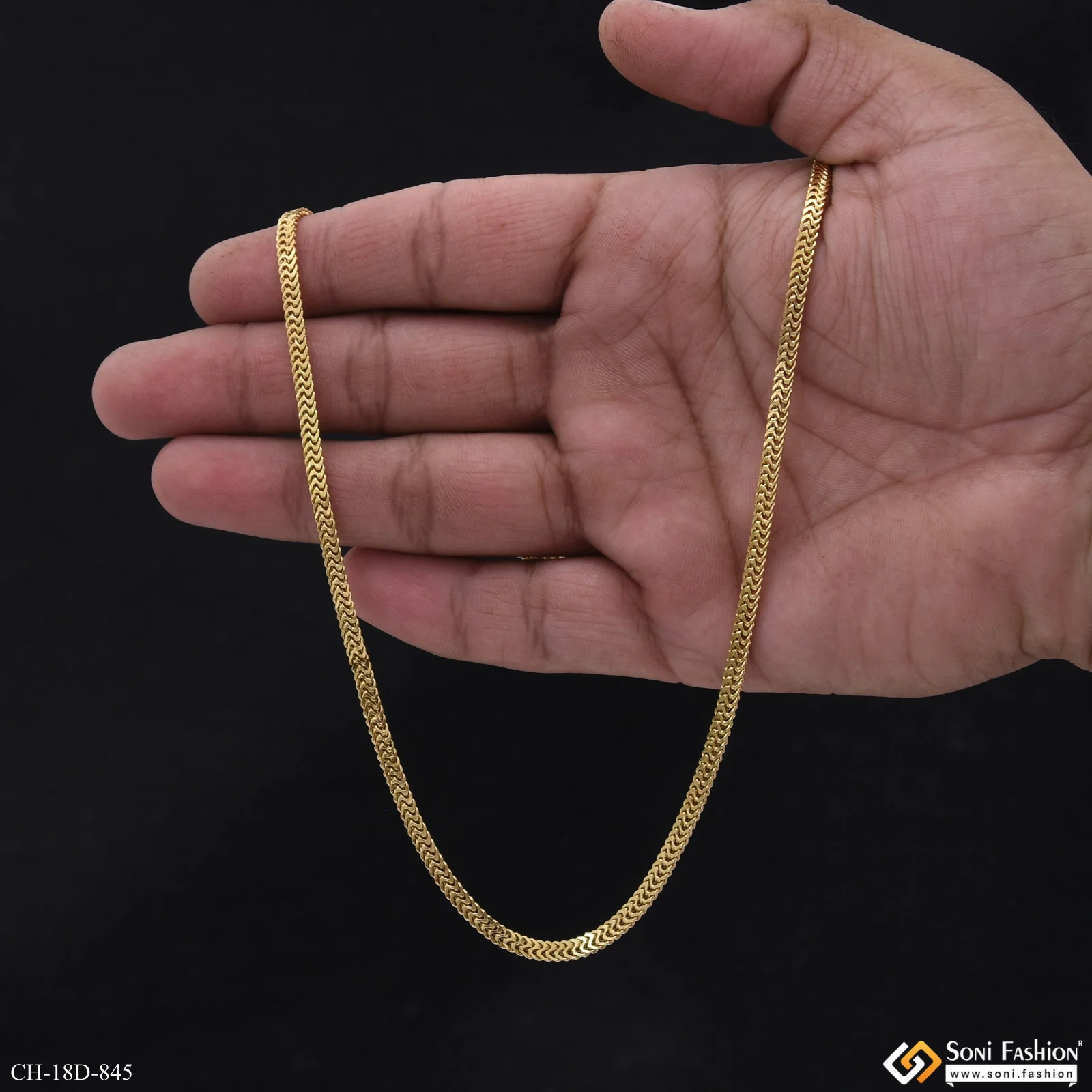 Delicate Design 18k Gold Plated Chain for Men - Style D845 - Image 7