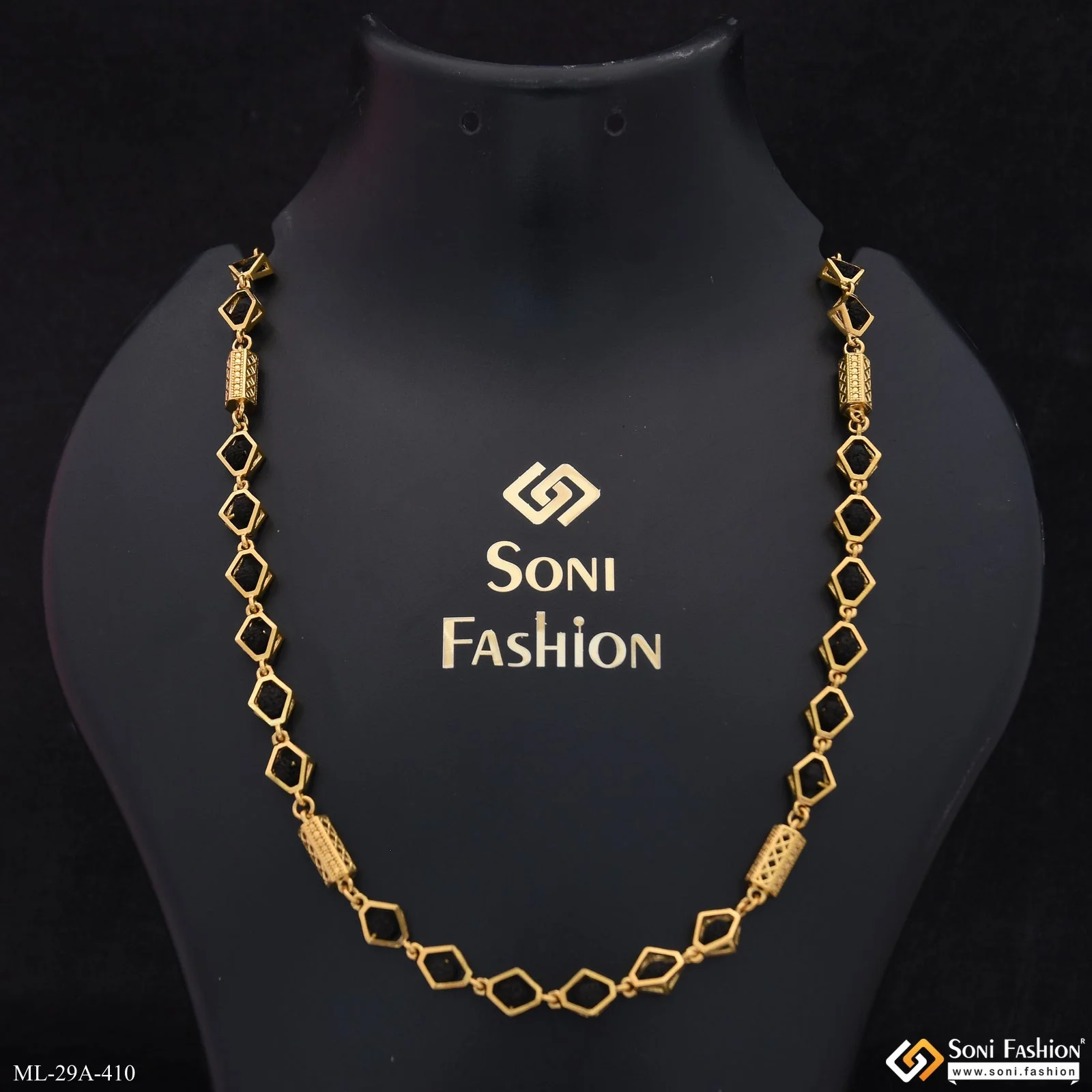 Delicate Design 18k Gold Plated Rudraksha Mala for Men - Style A410