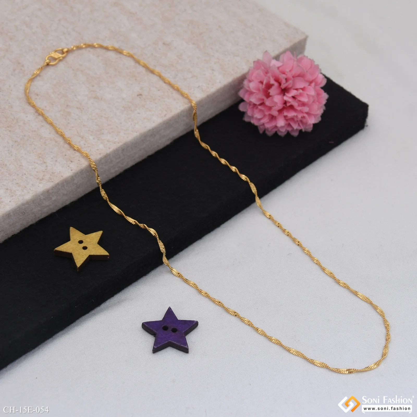 Delicate Design 18k Gold Plated Twisted Chain for Men - Style E054 - Image 6
