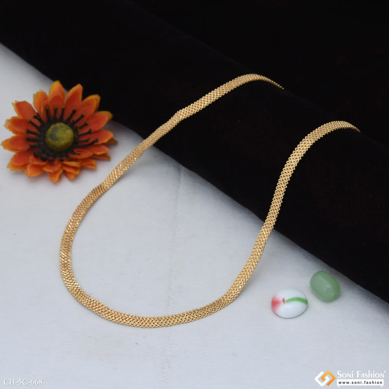 Delicate Design Best Quality Elegant Design Gold Plated Chain for Men - Style C668 - Image 3
