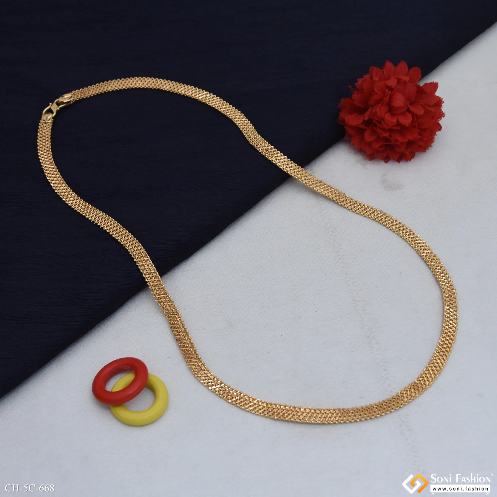 Delicate Design Best Quality Elegant Design Gold Plated Chain for Men - Style C668 - Image 4