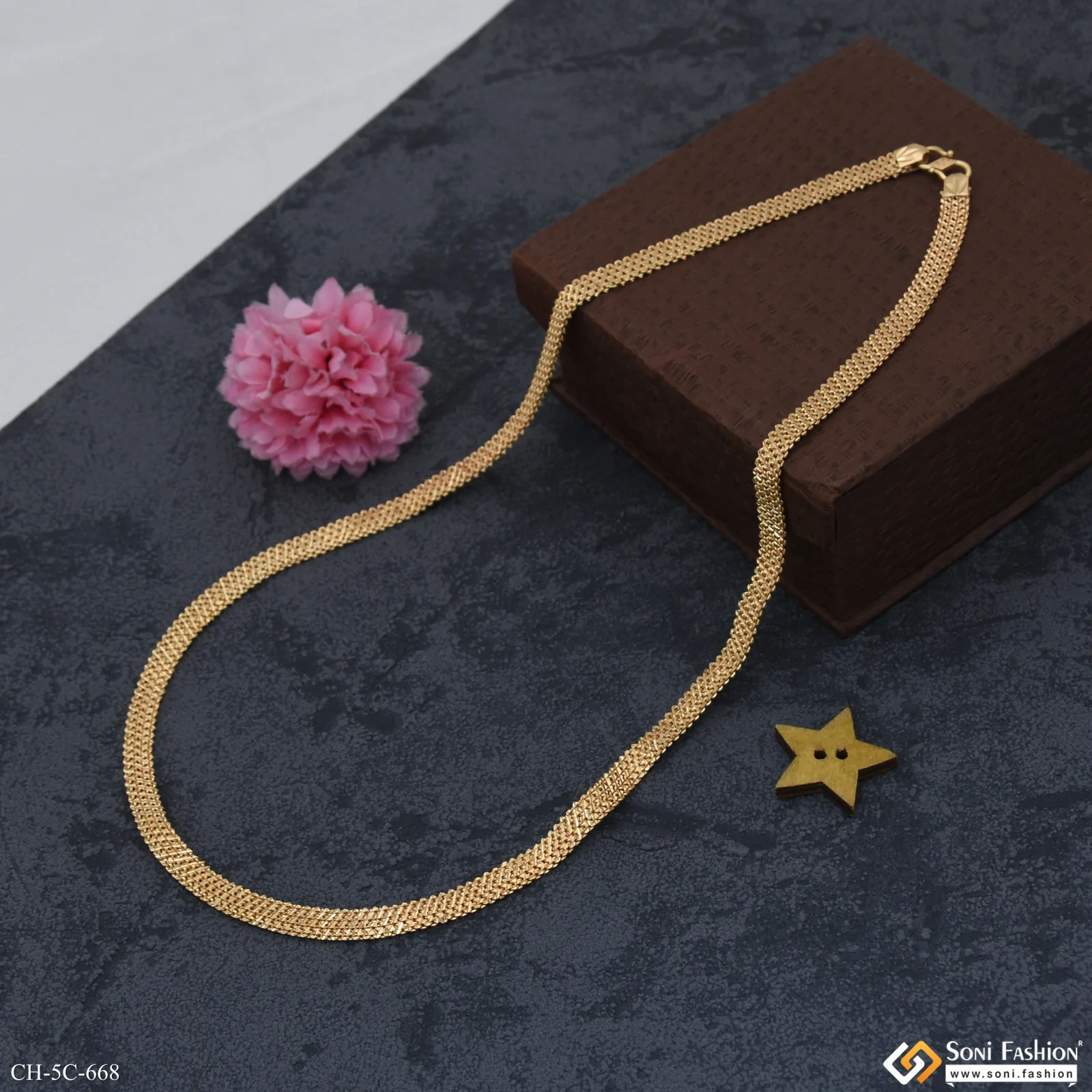 Delicate Design Best Quality Elegant Design Gold Plated Chain for Men - Style C668 - Image 6