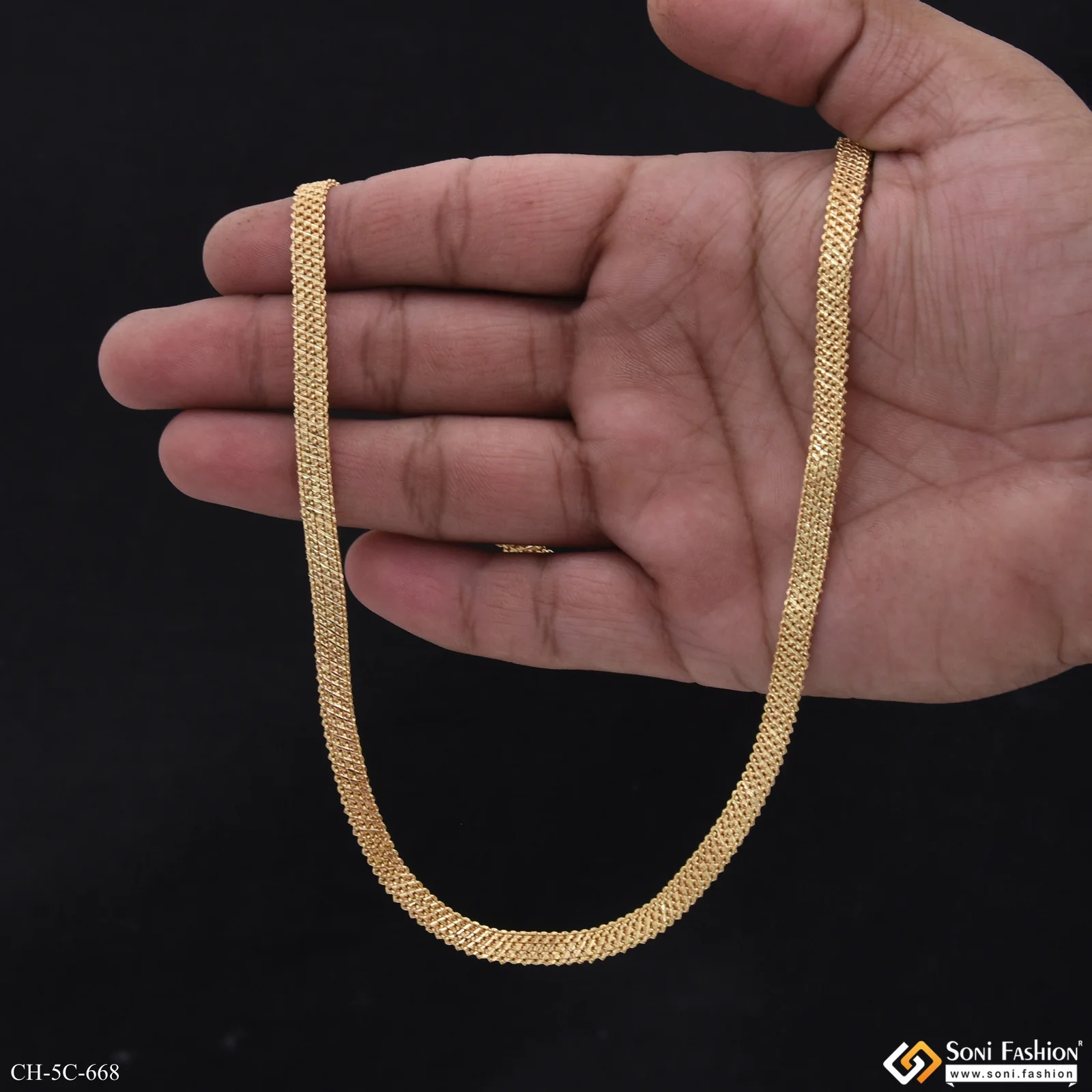 Delicate Design Best Quality Elegant Design Gold Plated Chain for Men - Style C668 - Image 7