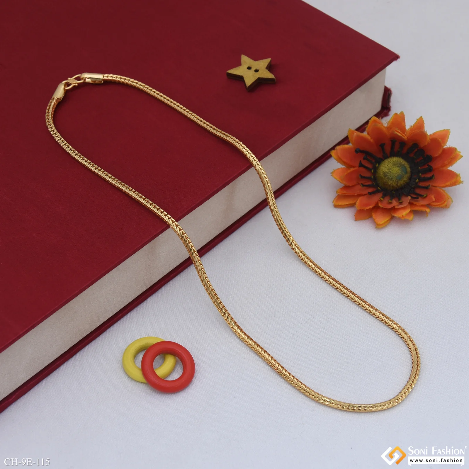 Delicate Design Gold Plated Snake Chain for Men - Style E115 - Image 5